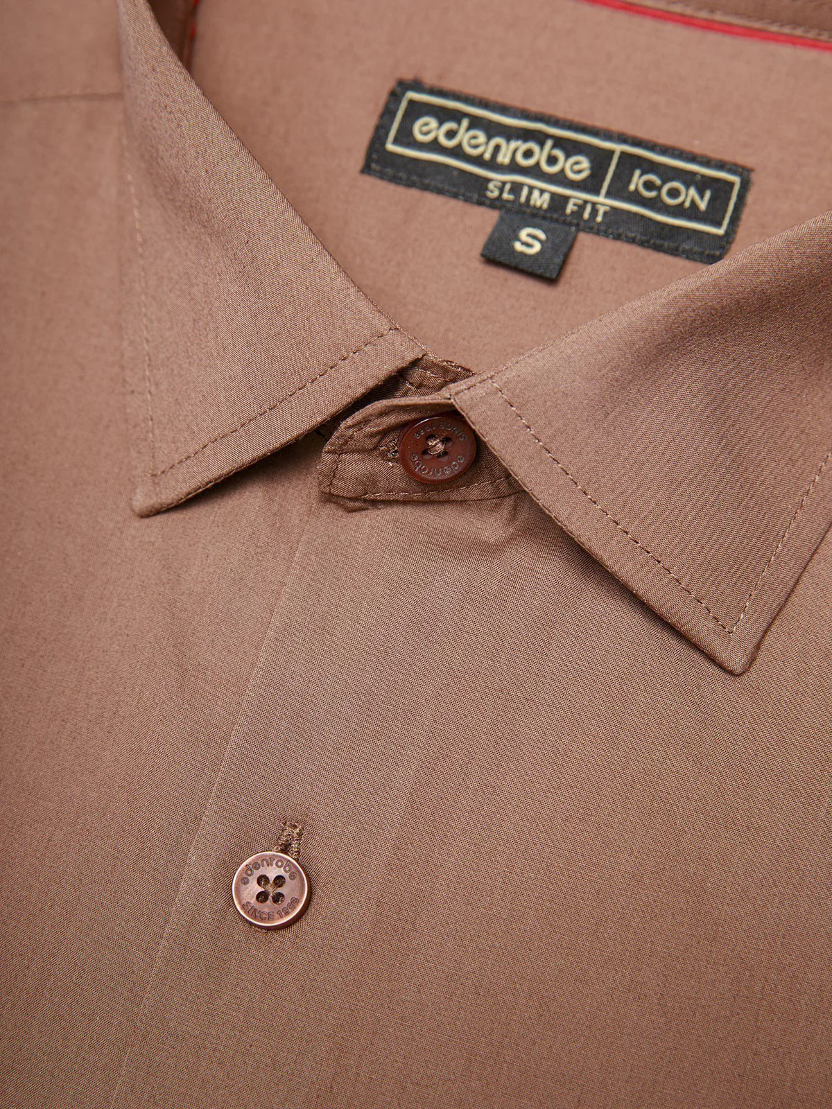 Men's Plain Brown Shirt - EMTSI21-50200 - Image 2