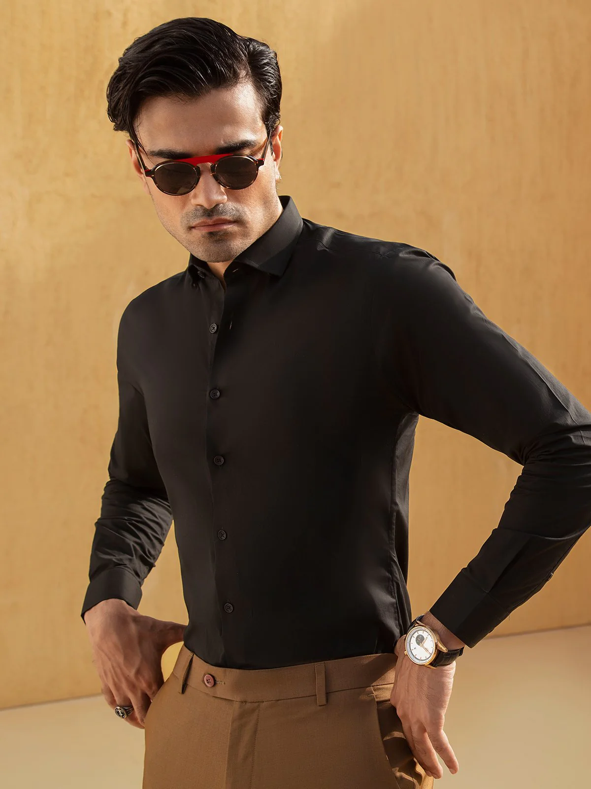 Men's Black Shirt - EMTSI21-50203 - Image 4
