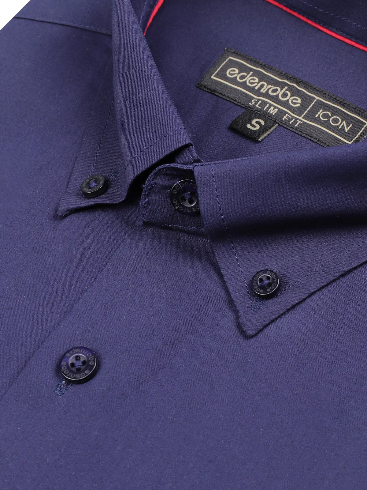 Men's Navy Blue Plain Shirt - EMTSI21-50204 - Image 2