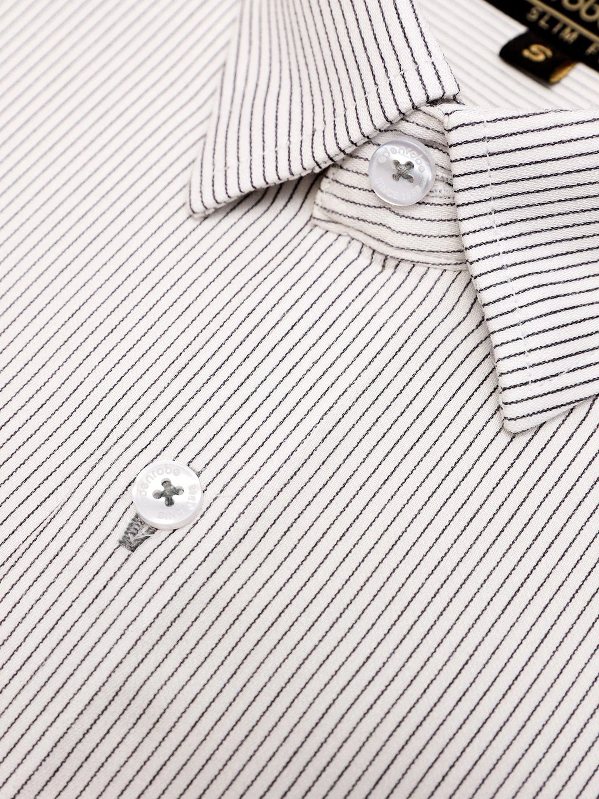 Men's White Shirt Striped - EMTSI21-50214 - Image 3