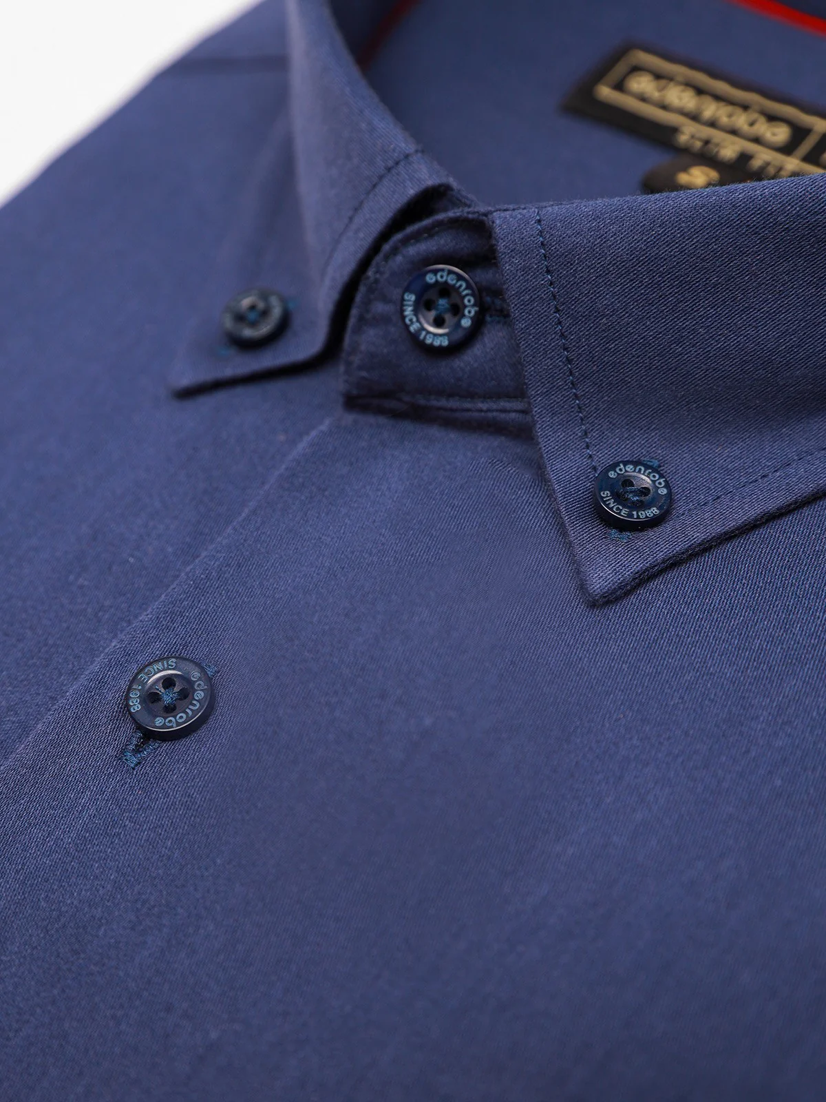 Men's Navy Plain Shirt - EMTSI21-50216 - Image 2