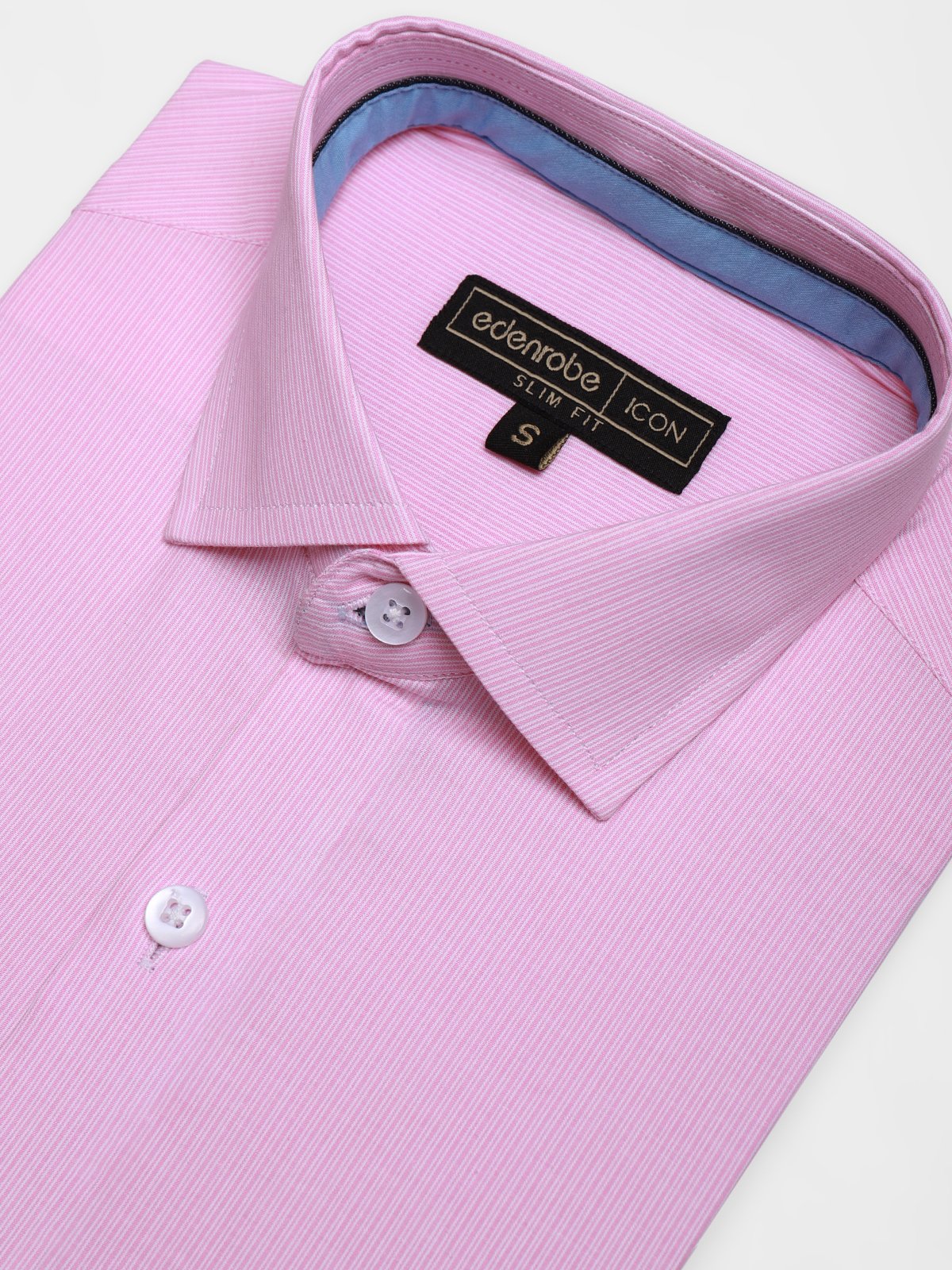 Men's Pink Shirt Striped - EMTSI21-50217 - Image 2