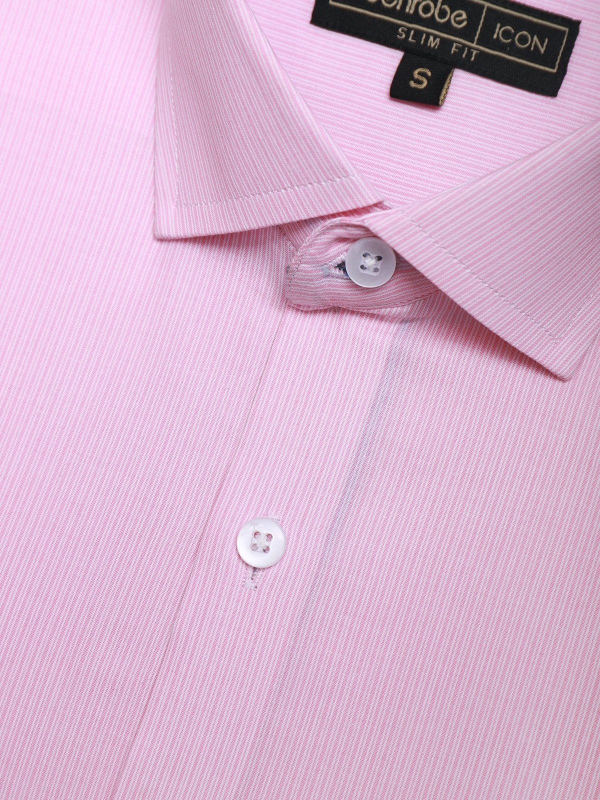 Men's Pink Shirt Striped - EMTSI21-50217 - Image 3