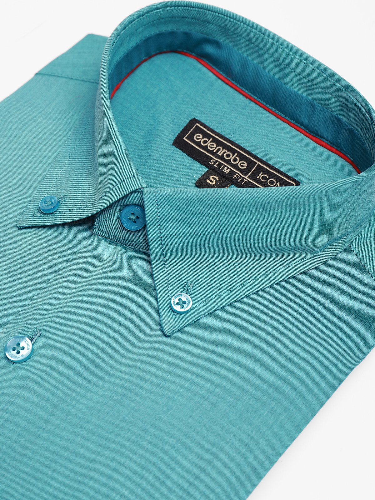 Men's Teal Shirt Plain - EMTSI21-50219 - Image 2
