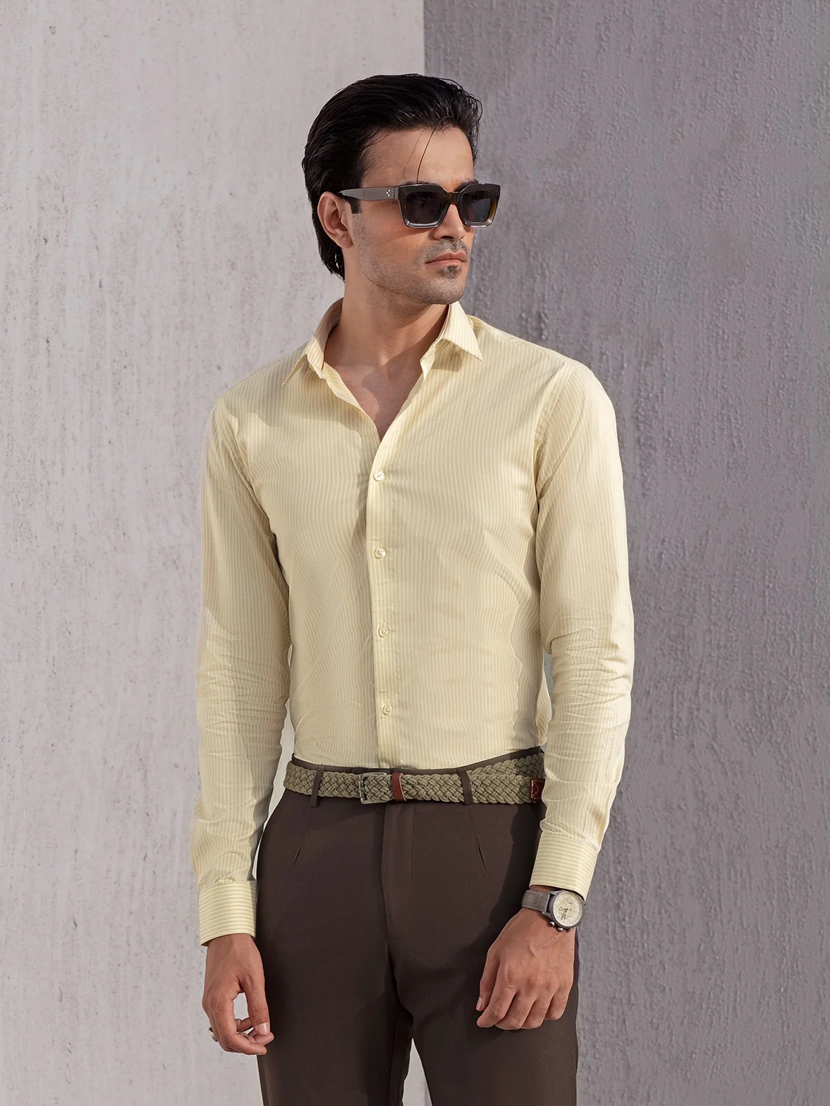 Men's Cream Shirt - EMTSI21-50221 - Image 4