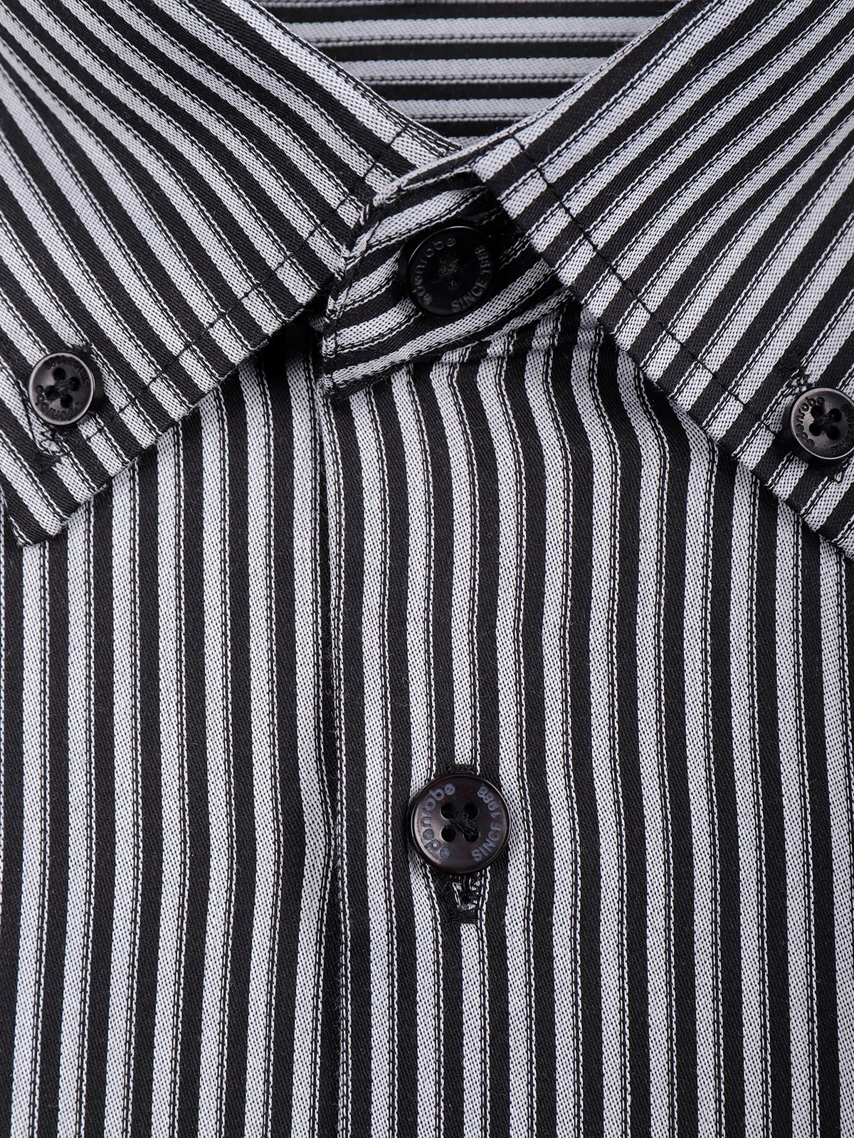Men's Black & Grey Striped Shirt - EMTSI21-50222 - Image 3