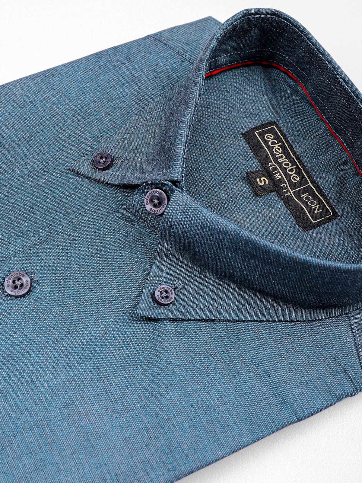 Men's Indigo Textured Shirt - EMTSI21-50225 - Image 2