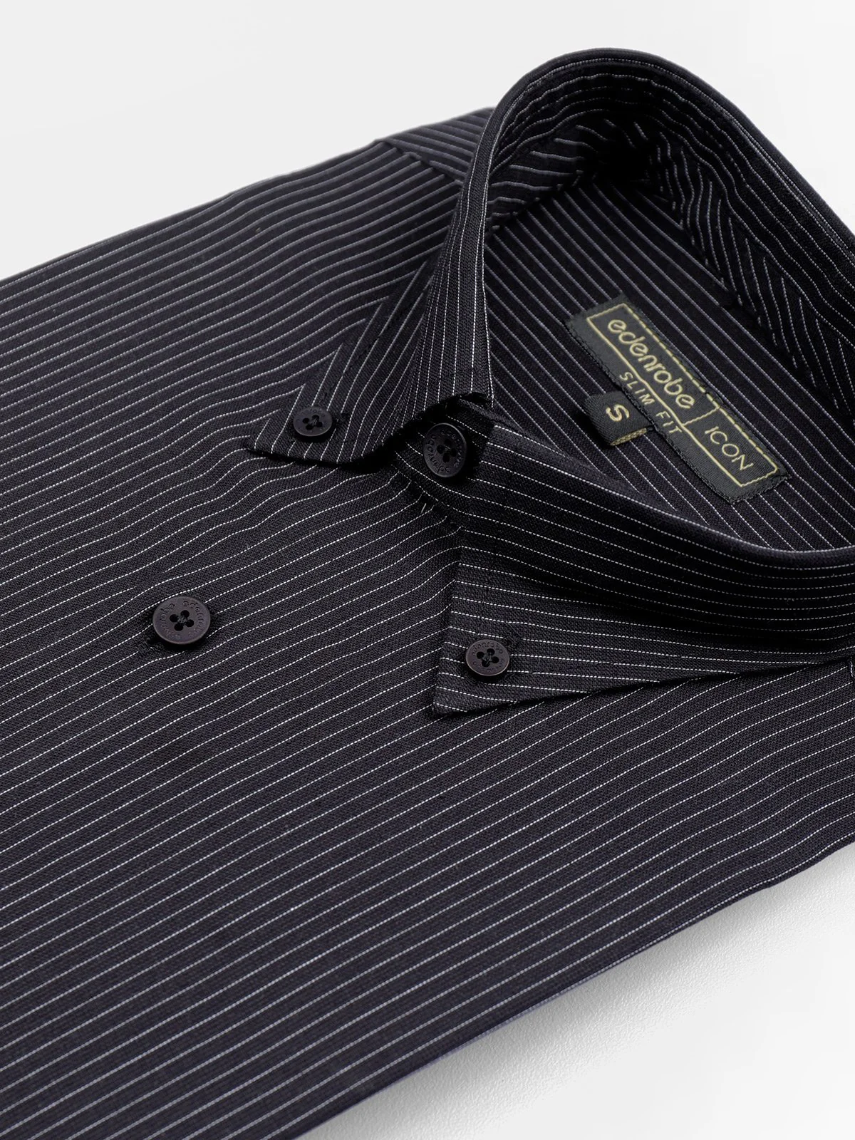 Men's Striped Black Shirt - EMTSI21-50232 - Image 2