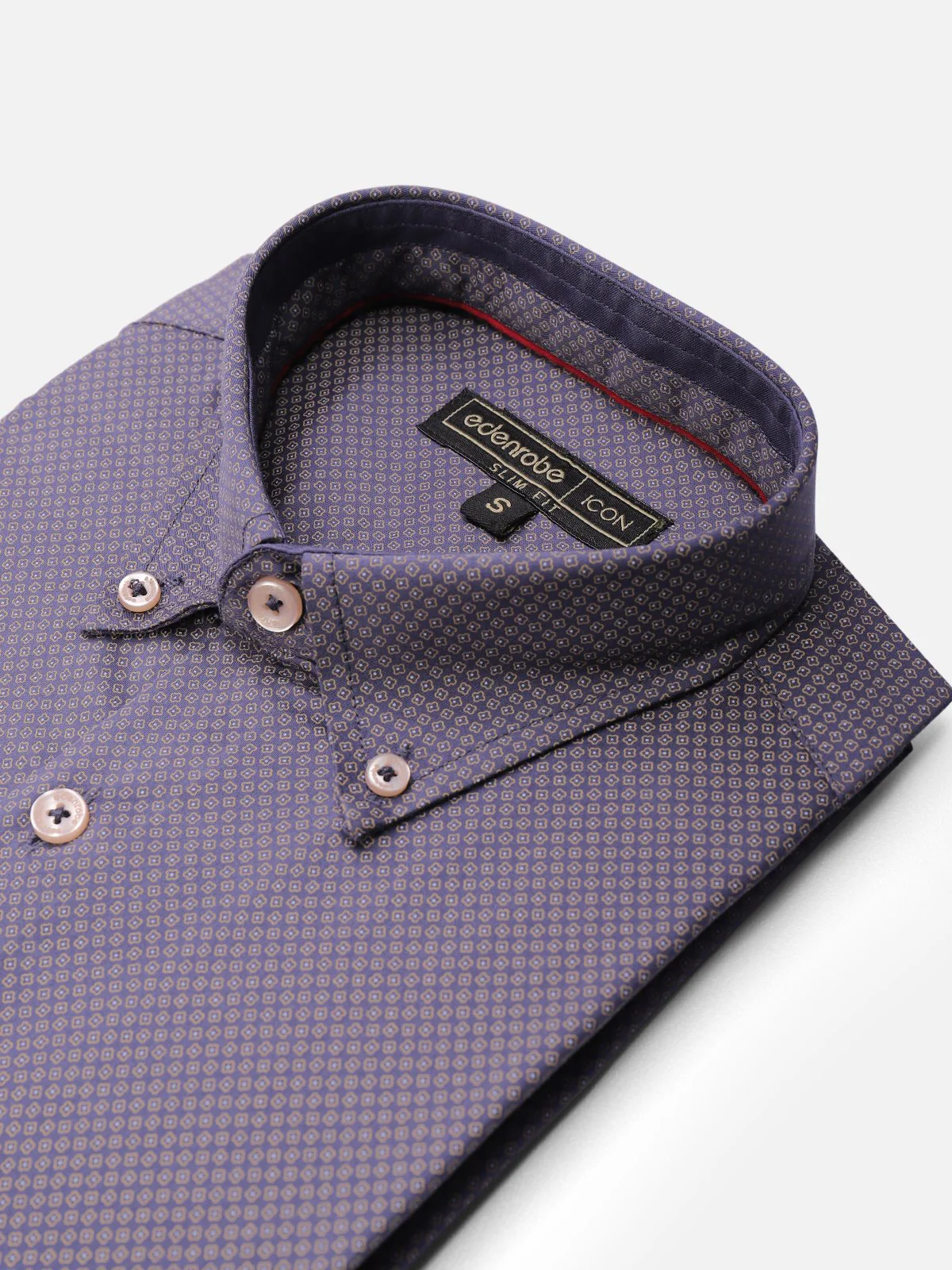 Men's New Navy Printed Shirt - EMTSI21-50235 - Image 2