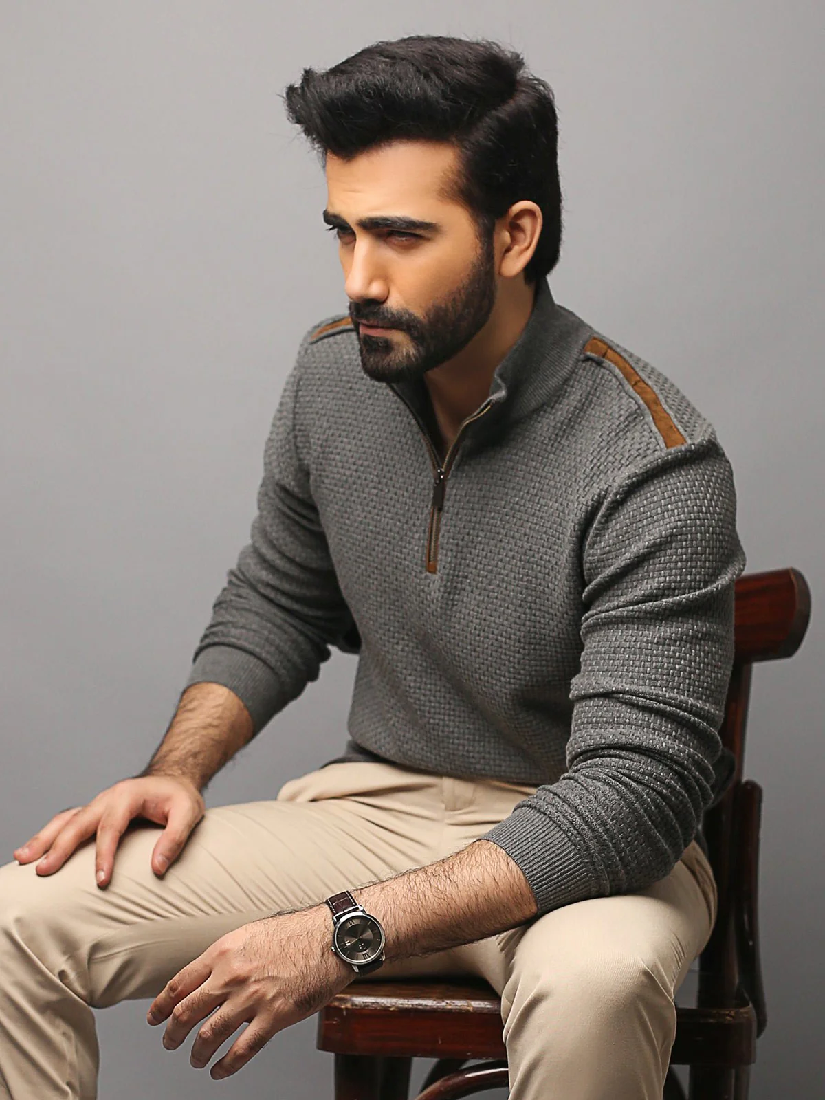 Men's Grey SweatShirt - EMTSS18-002 - Image 2