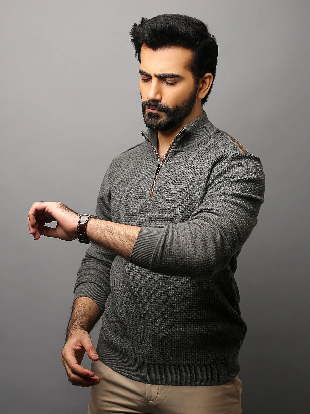 Men's Grey SweatShirt - EMTSS18-002 - Image 3
