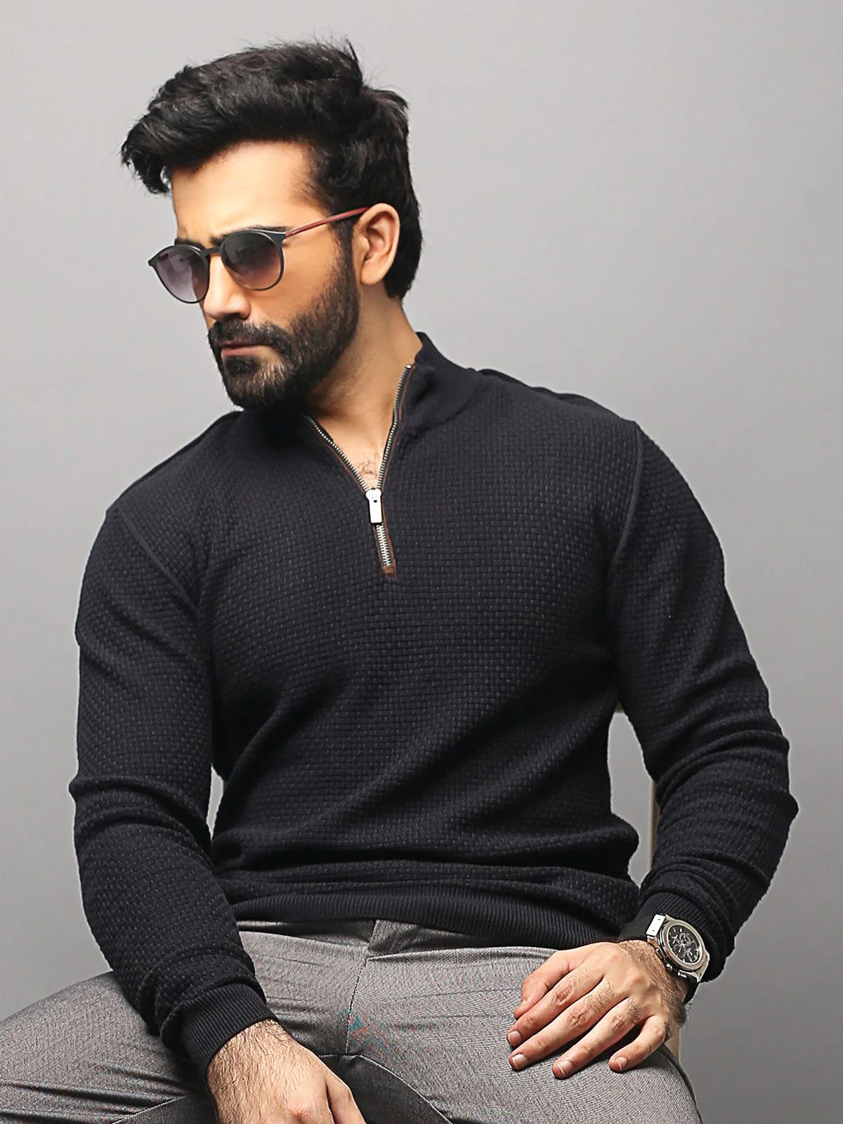 Men's Deep Blue SweatShirt - EMTSS18-003 - Image 2