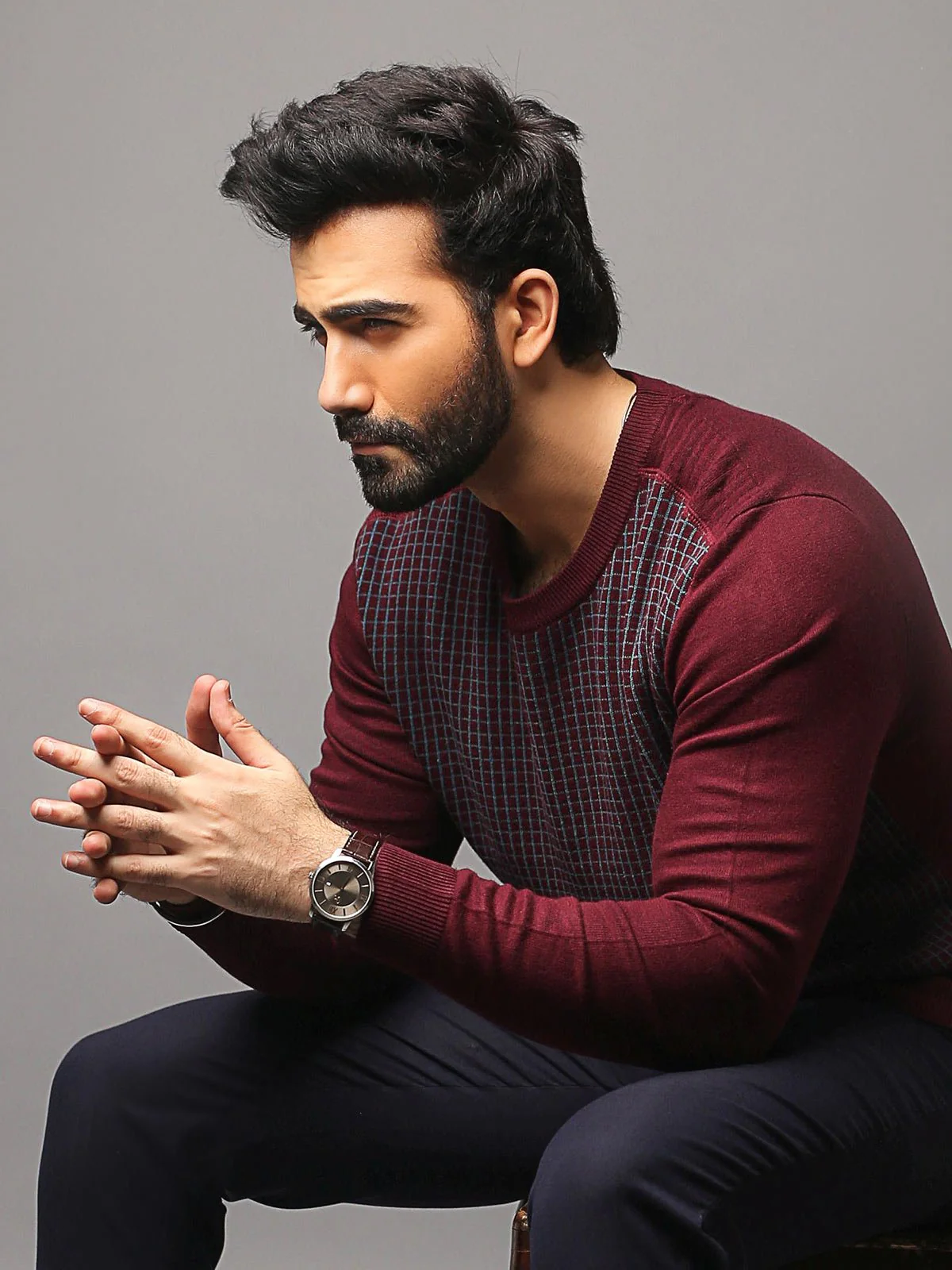 Men's Maroon SweatShirt - EMTSS18-005 - Image 3