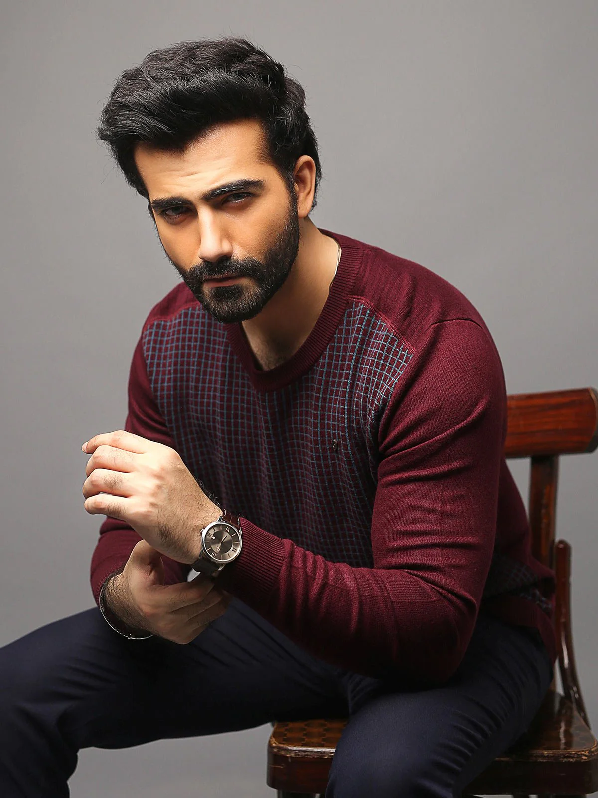 Men's Maroon SweatShirt - EMTSS18-005 - Image 4