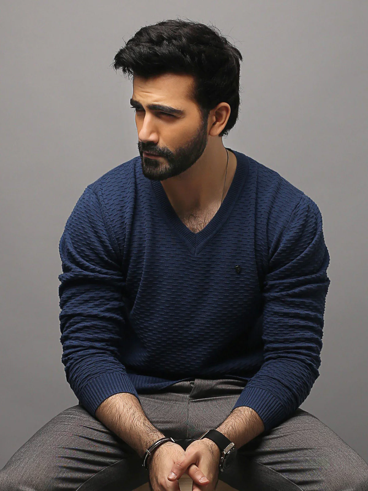 Men's Aqua Blue SweatShirt - EMTSS18-008 - Image 2