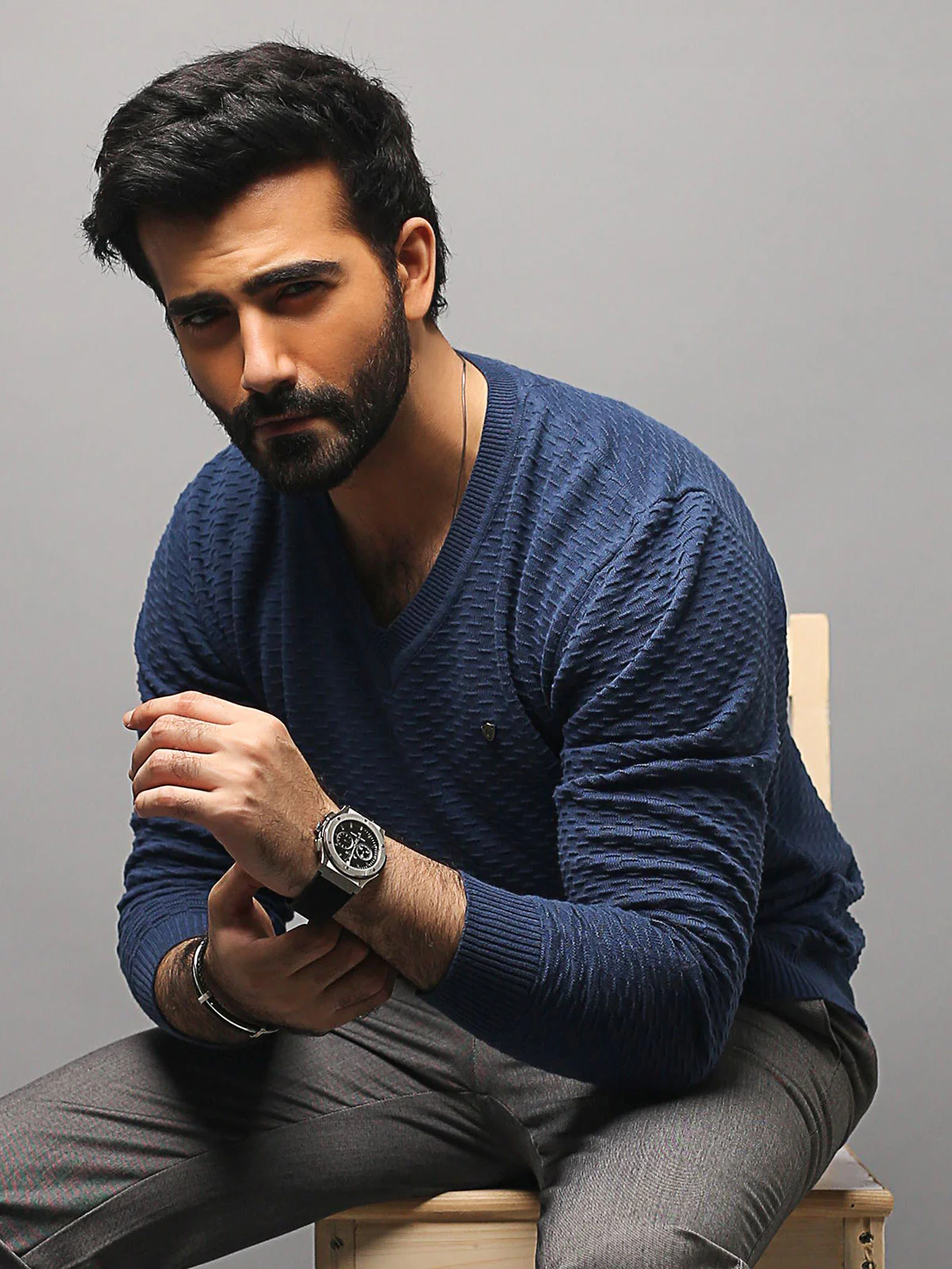 Men's Aqua Blue SweatShirt - EMTSS18-008 - Image 4