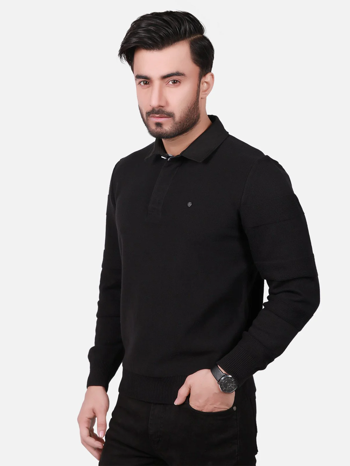 Men's Black SweatShirt - EMTSS18-011 - Image 2