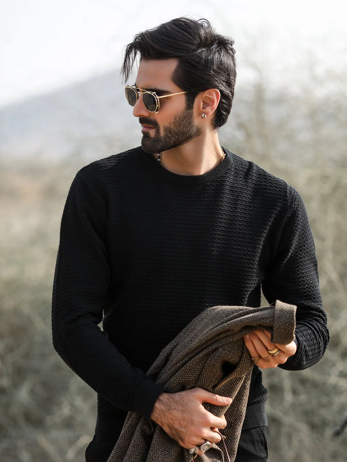 Men's Black SweatShirt - EMTSS18-013 - Image 2