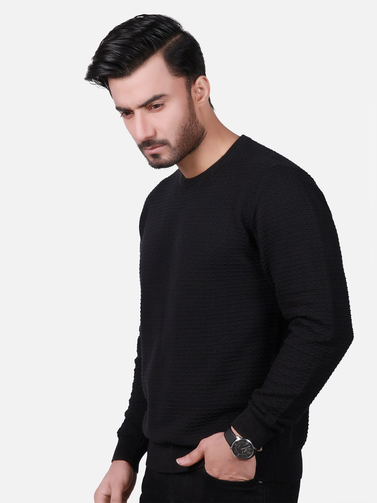 Men's Black SweatShirt - EMTSS18-013 - Image 3