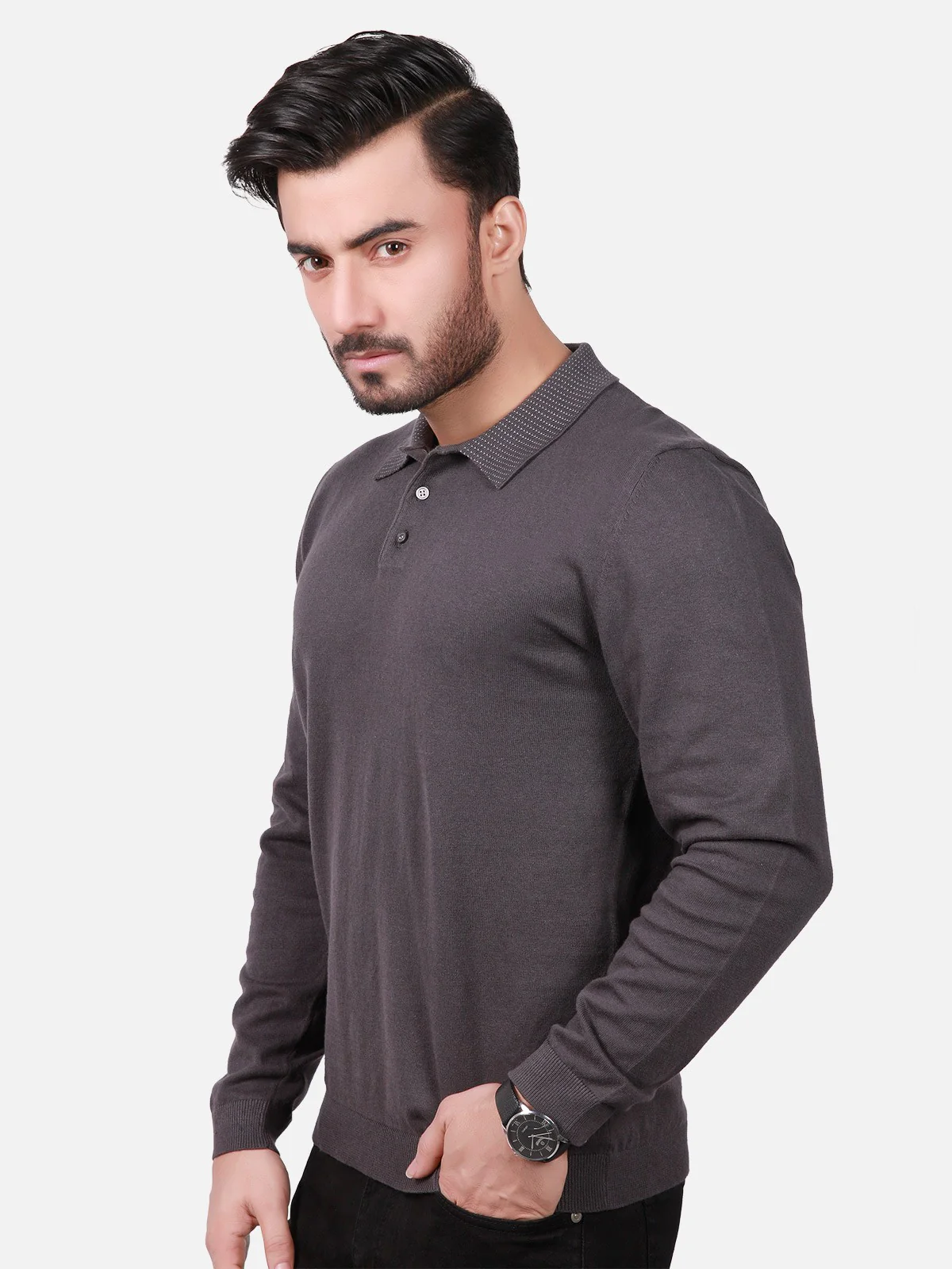 Men's Dark Grey SweatShirt - EMTSS18-015 - Image 2