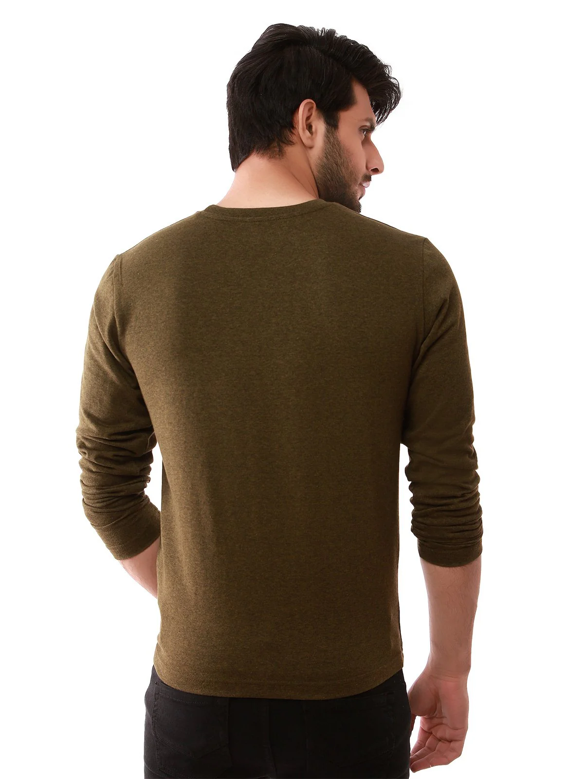 Men's Dark Green SweatShirt - EMTSS19-036 - Image 3