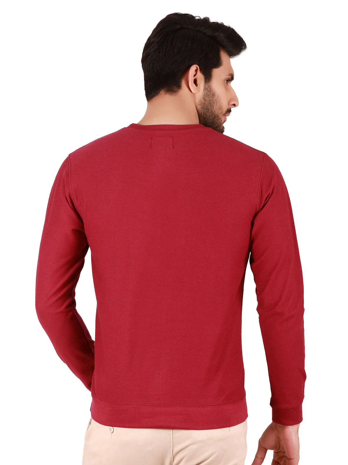 Men's Magenta SweatShirt - EMTSS19-041 - Image 3
