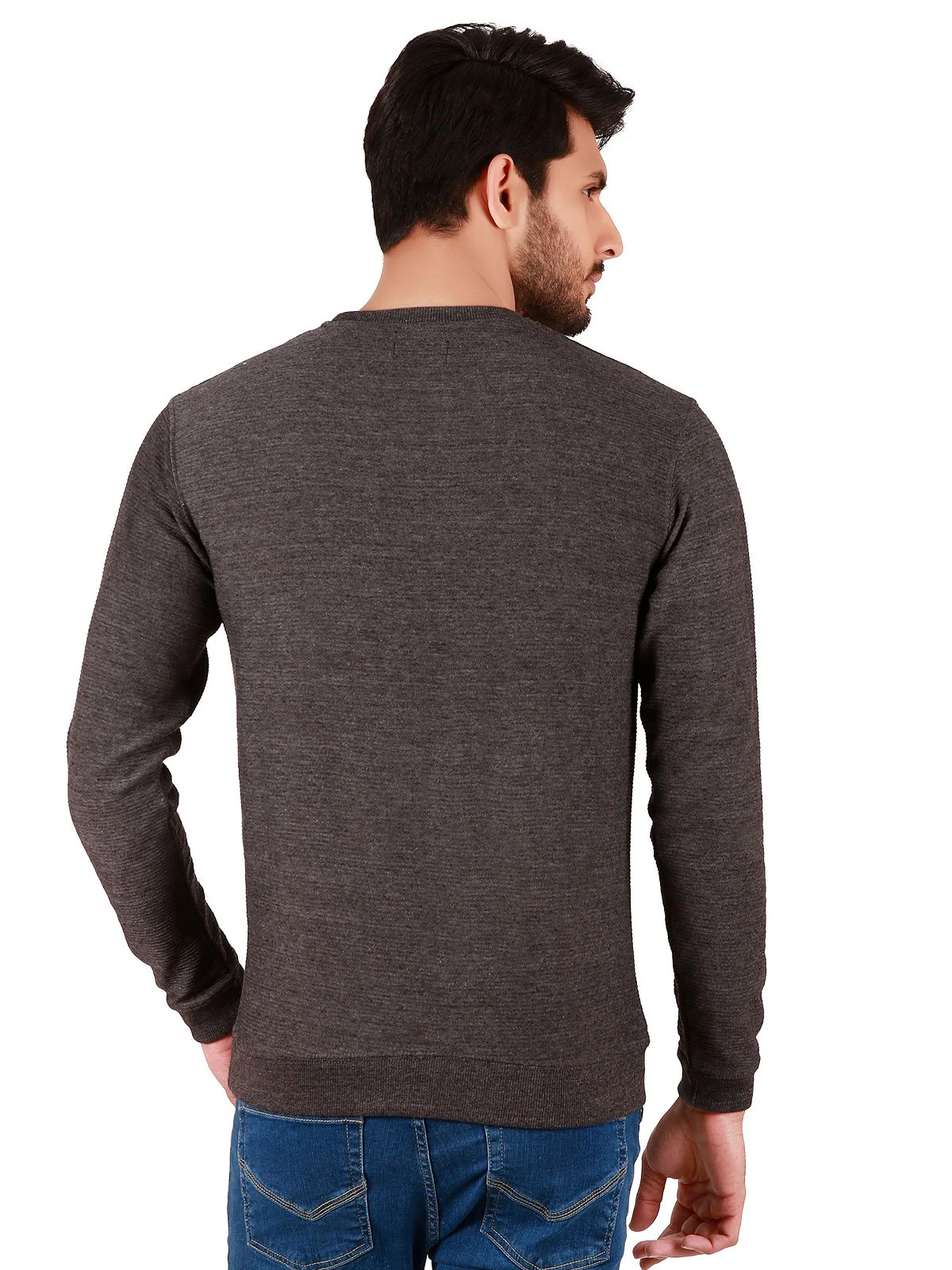 Men's Dark Grey SweatShirt - EMTSS19-043 - Image 3