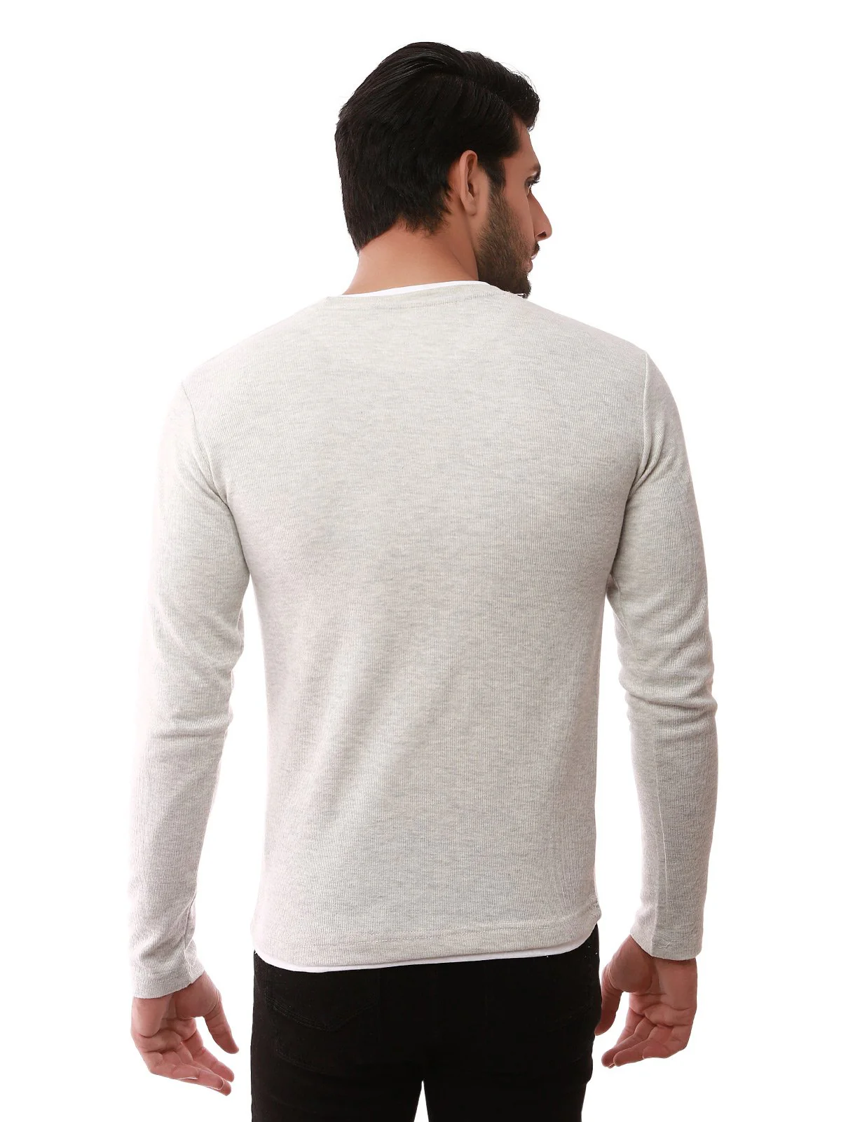Men's Off White SweatShirt - EMTSS19-044 - Image 3