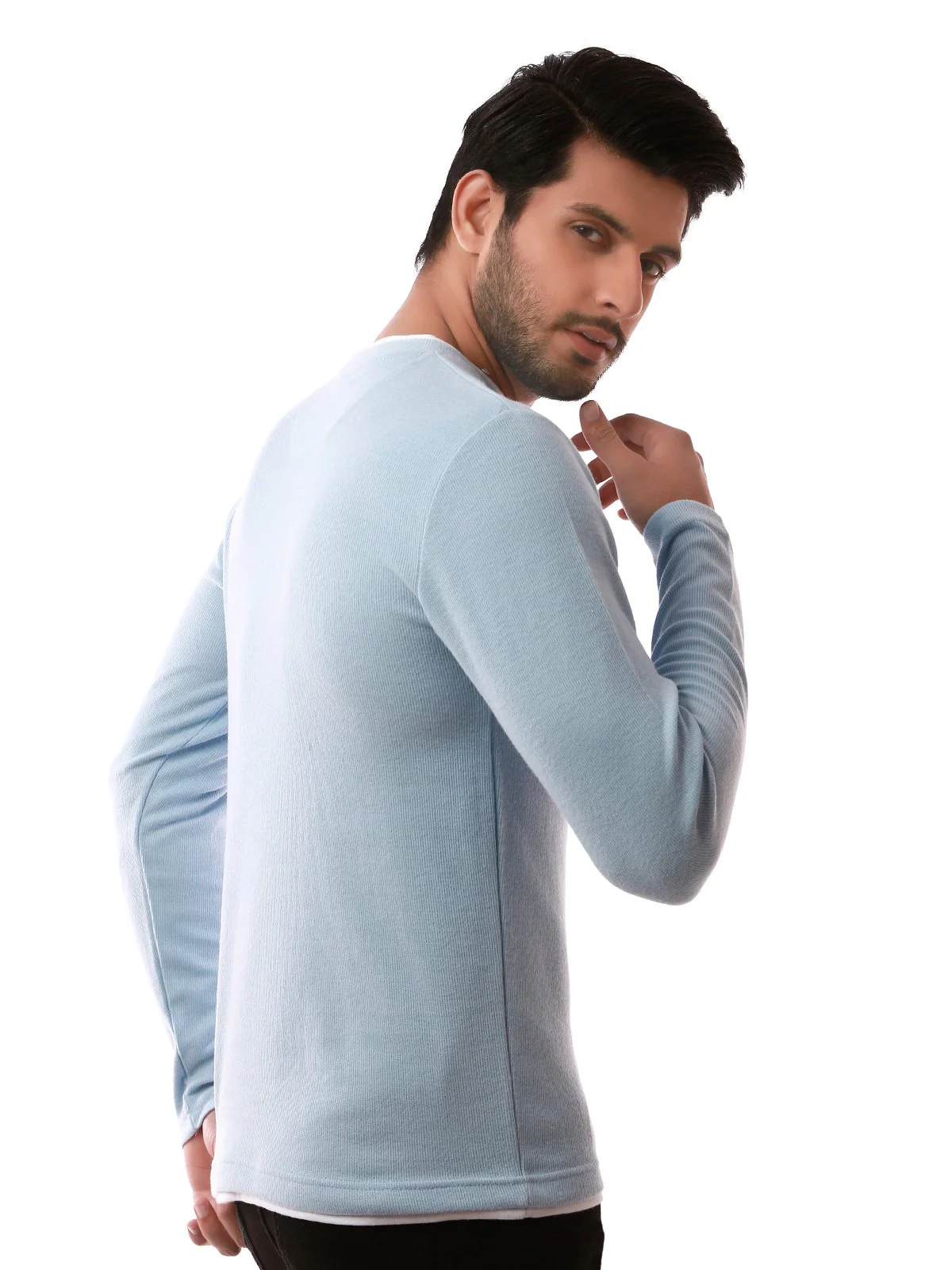 Men's Sky Blue SweatShirt - EMTSS19-045 - Image 3