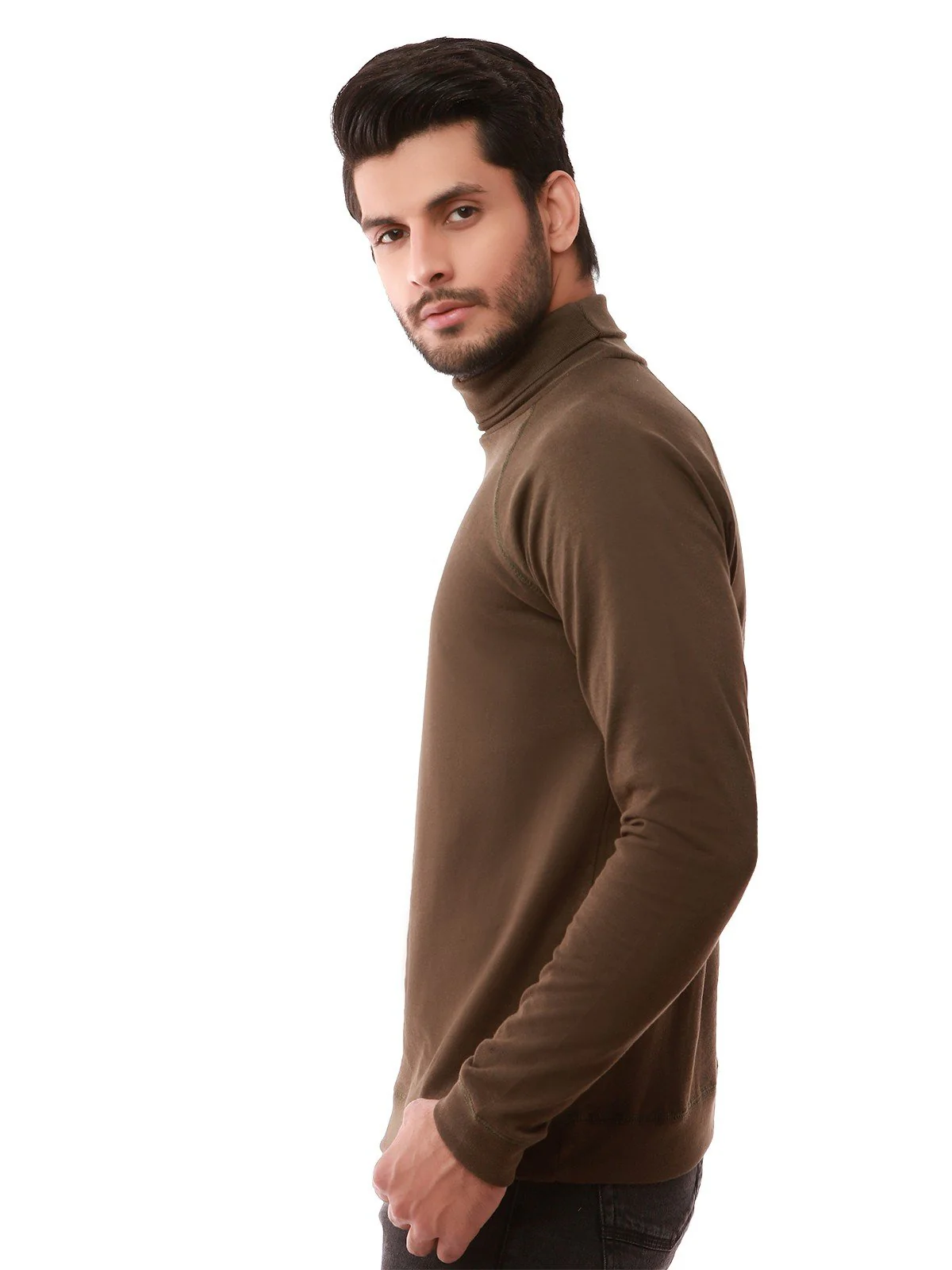 Men's Olive Green SweatShirt - EMTSS19-047 - Image 2