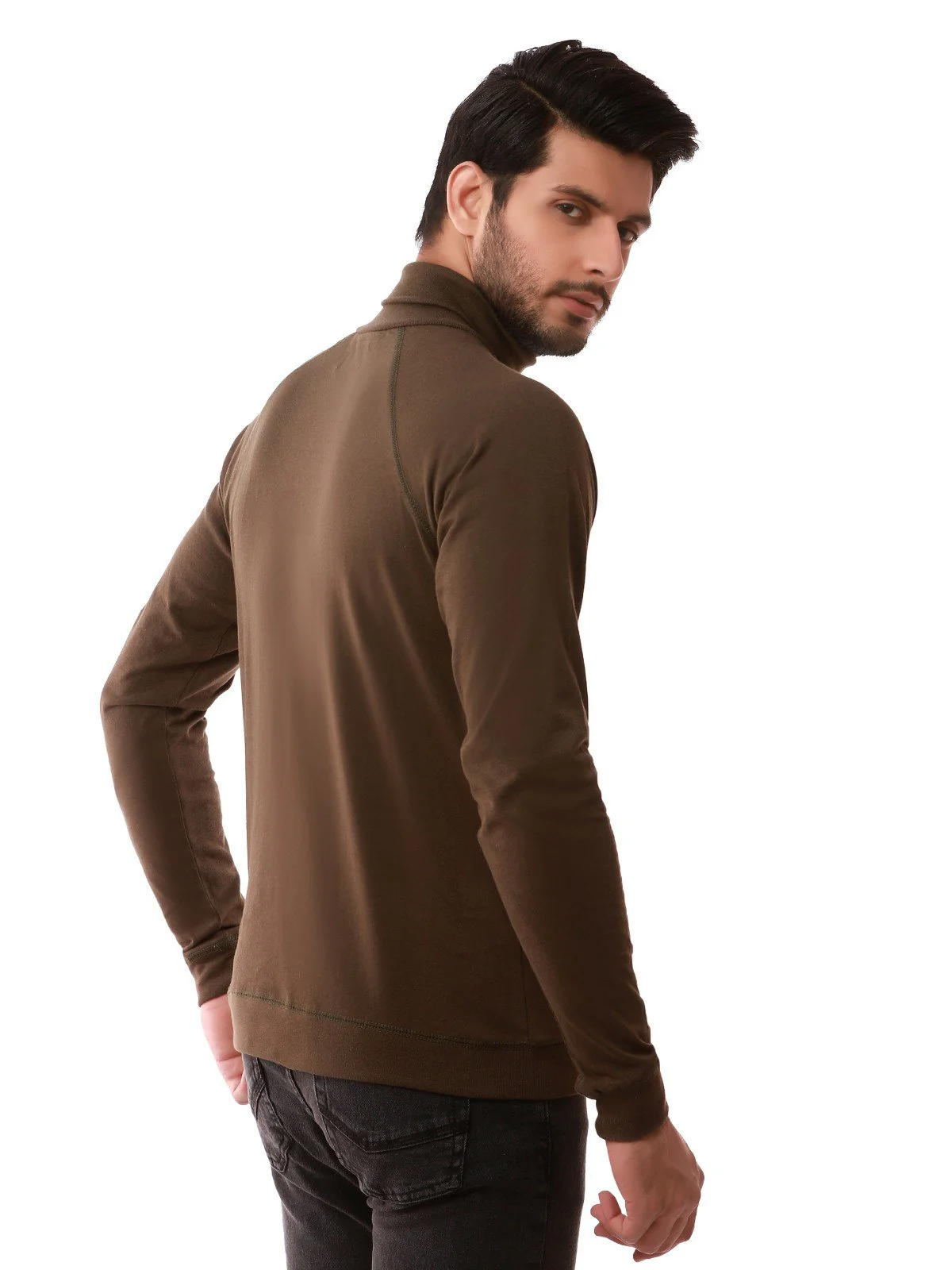 Men's Olive Green SweatShirt - EMTSS19-047 - Image 3
