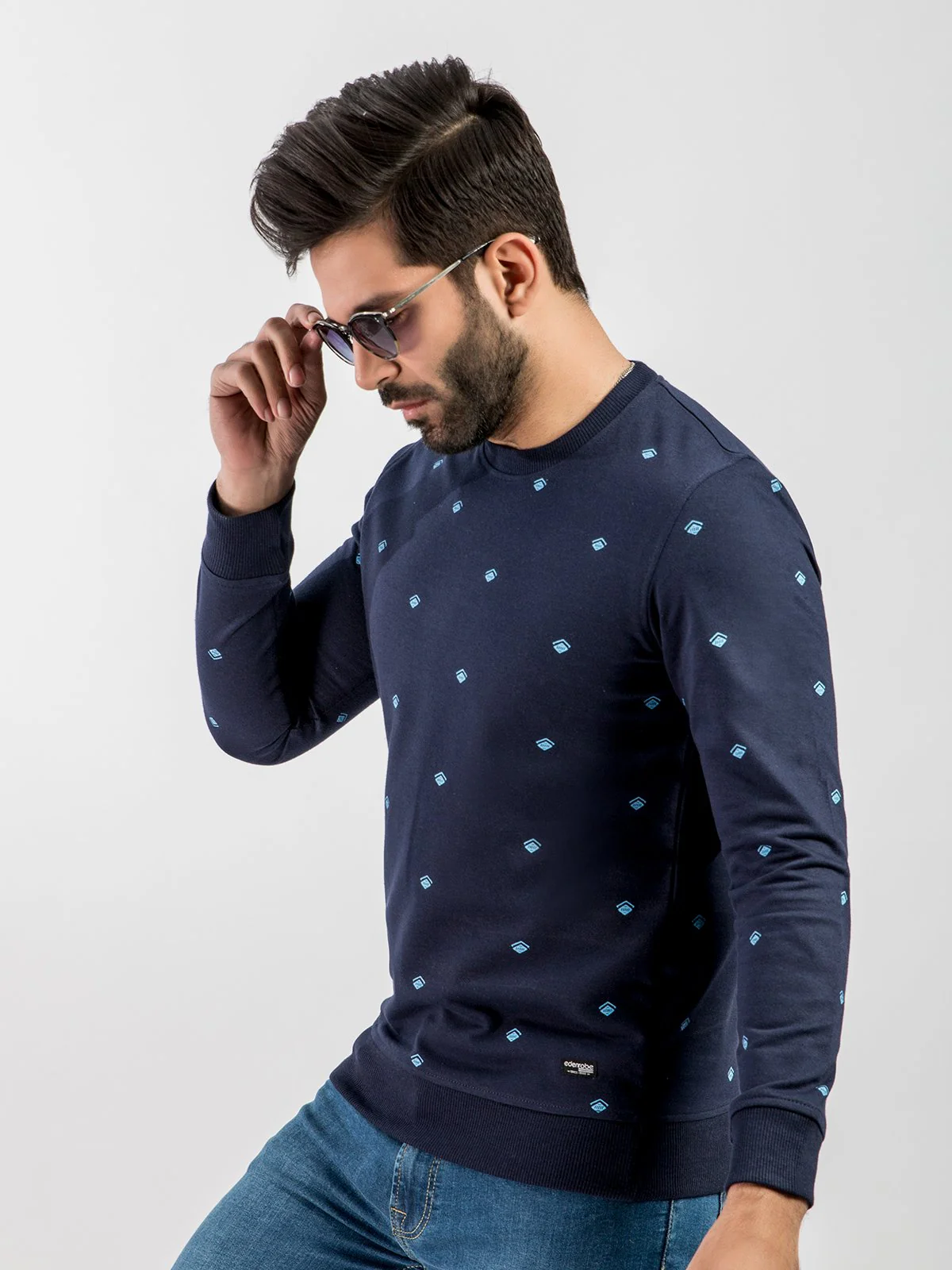 Men's Navy Blue SweatShirt - EMTSS20-001 - Image 2