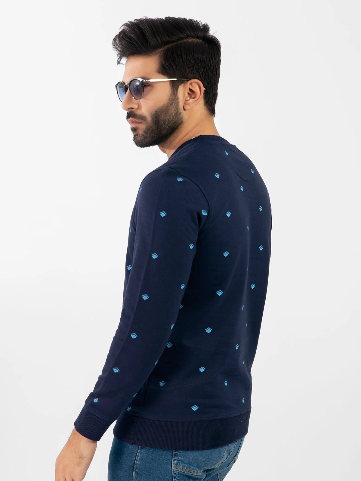 Men's Navy Blue SweatShirt - EMTSS20-001 - Image 3