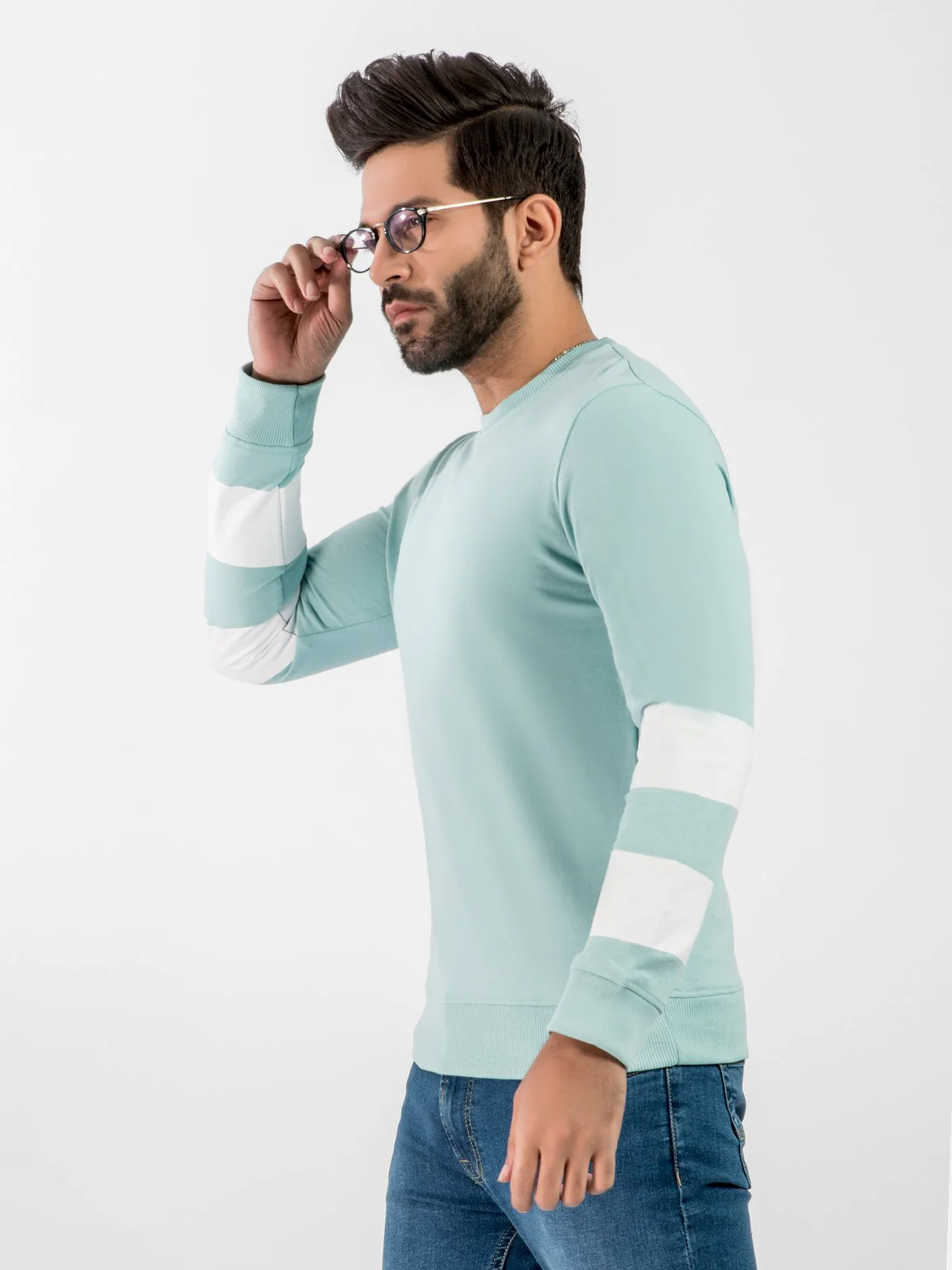 Men's Light Aqua SweatShirt - EMTSS20-004 - Image 2
