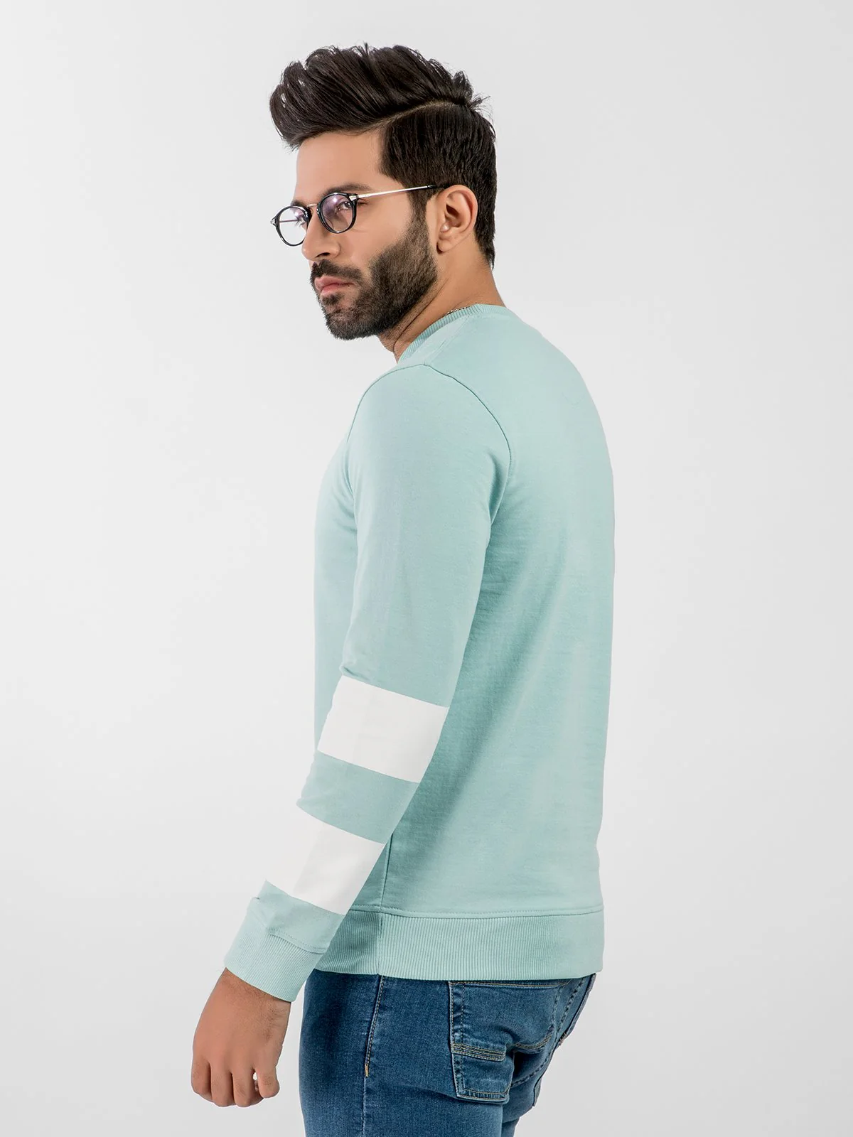 Men's Light Aqua SweatShirt - EMTSS20-004 - Image 3