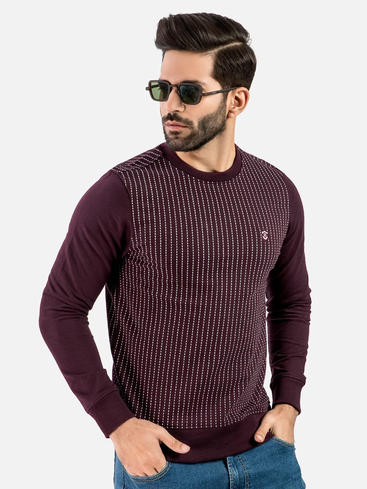 Men's Plum SweatShirt - EMTSS20-006 - Image 2