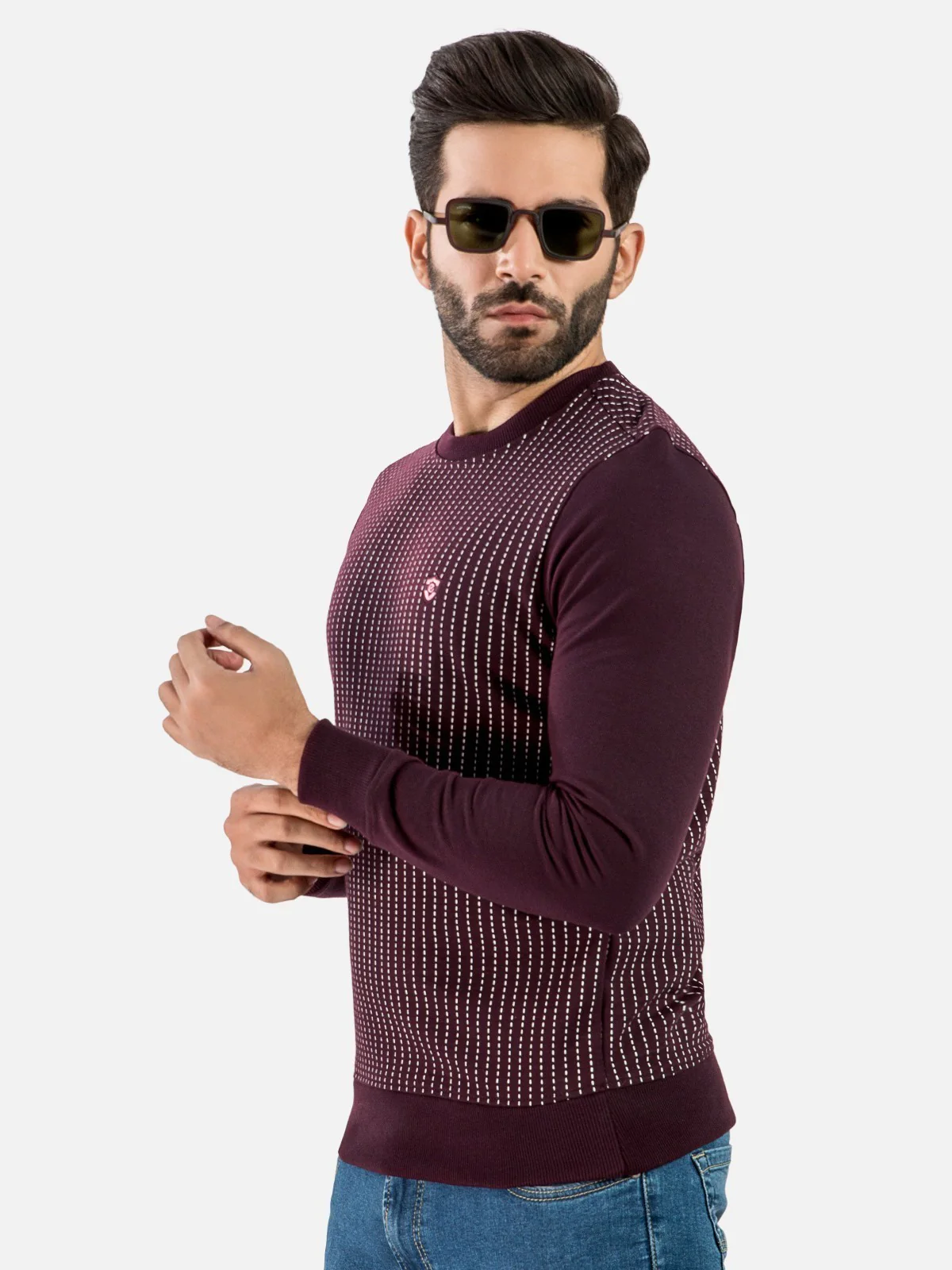 Men's Plum SweatShirt - EMTSS20-006 - Image 3