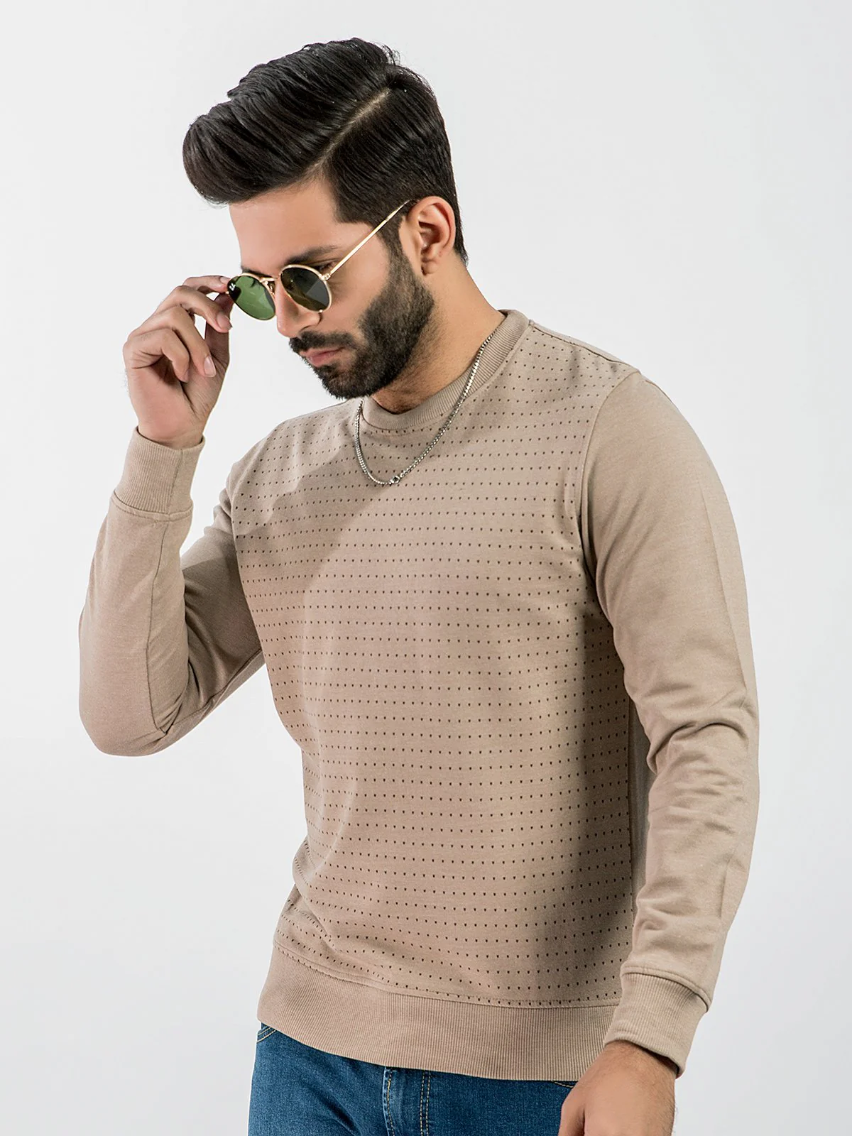 Men's Light Brown SweatShirt - EMTSS20-008 - Image 2