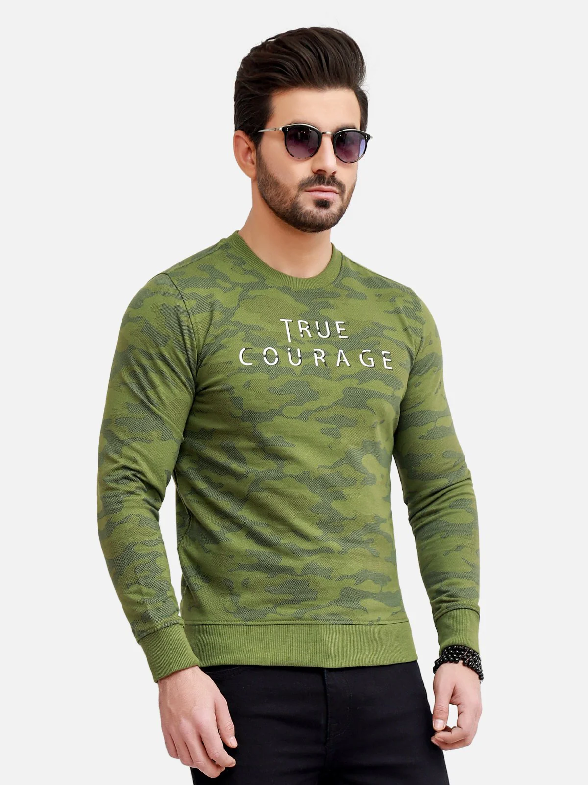Men's Olive SweatShirt - EMTSS20-009 - Image 4