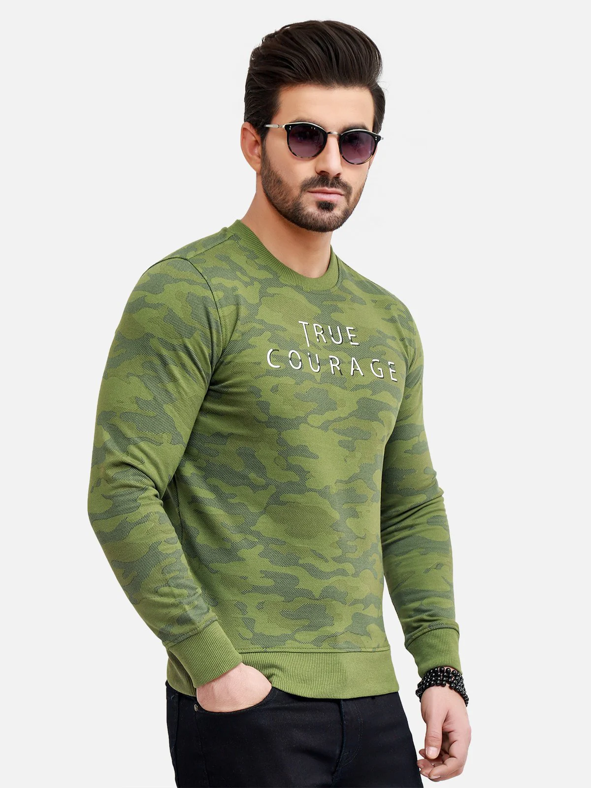 Men's Olive SweatShirt - EMTSS20-009 - Image 5