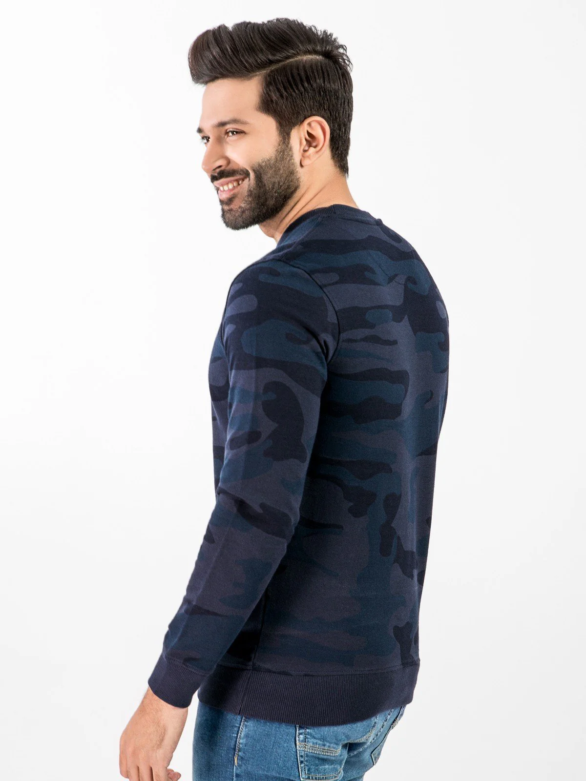 Men's Navy Blue SweatShirt - EMTSS20-011 - Image 3