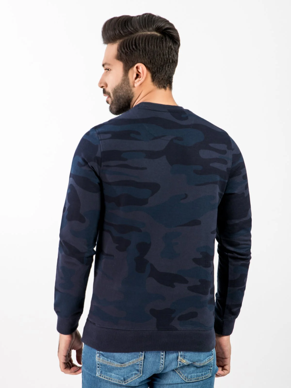 Men's Navy Blue SweatShirt - EMTSS20-011 - Image 4
