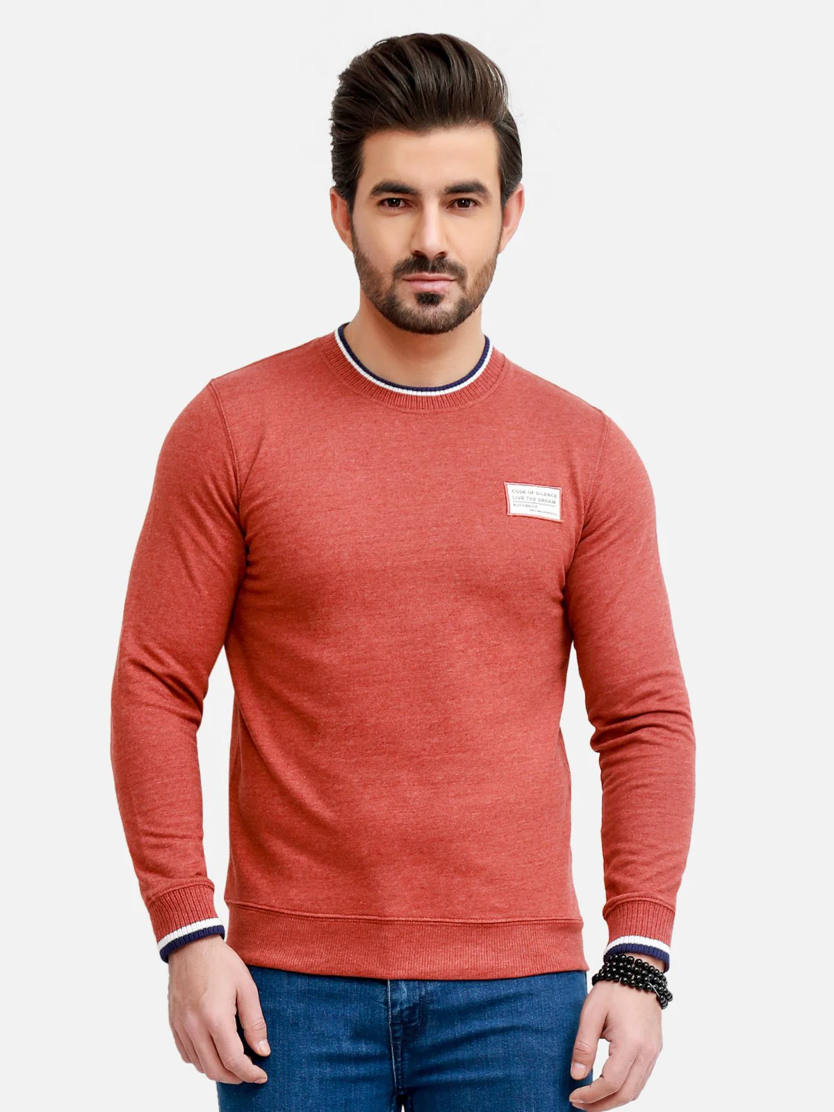 Men's Dull Rust SweatShirt - EMTSS20-012 - Image 4