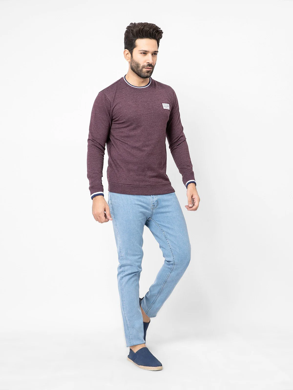 Men's Plum SweatShirt - EMTSS20-013 - Image 2