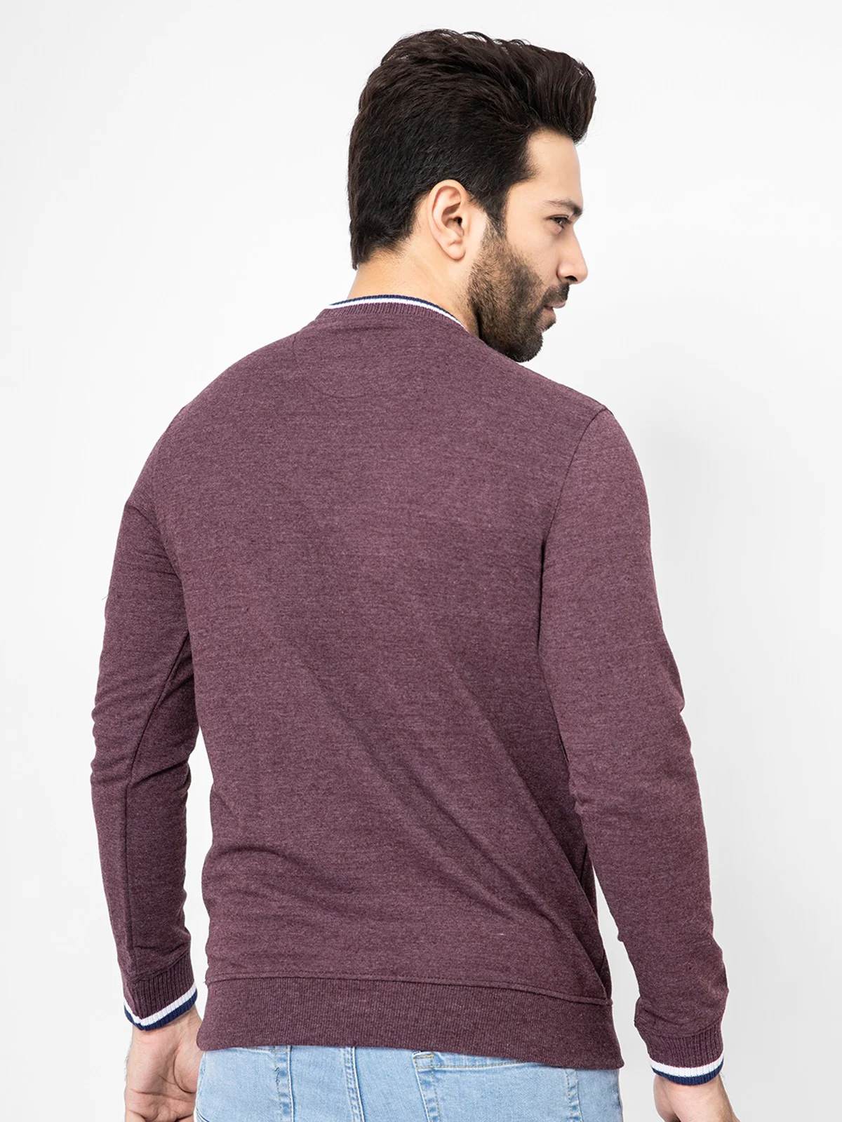Men's Plum SweatShirt - EMTSS20-013 - Image 3
