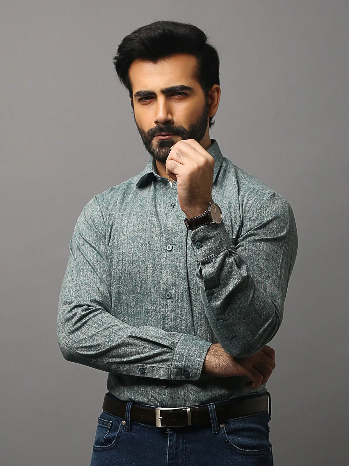 Men's Sea Green Shirt - EMTSUC18-024 - Image 4