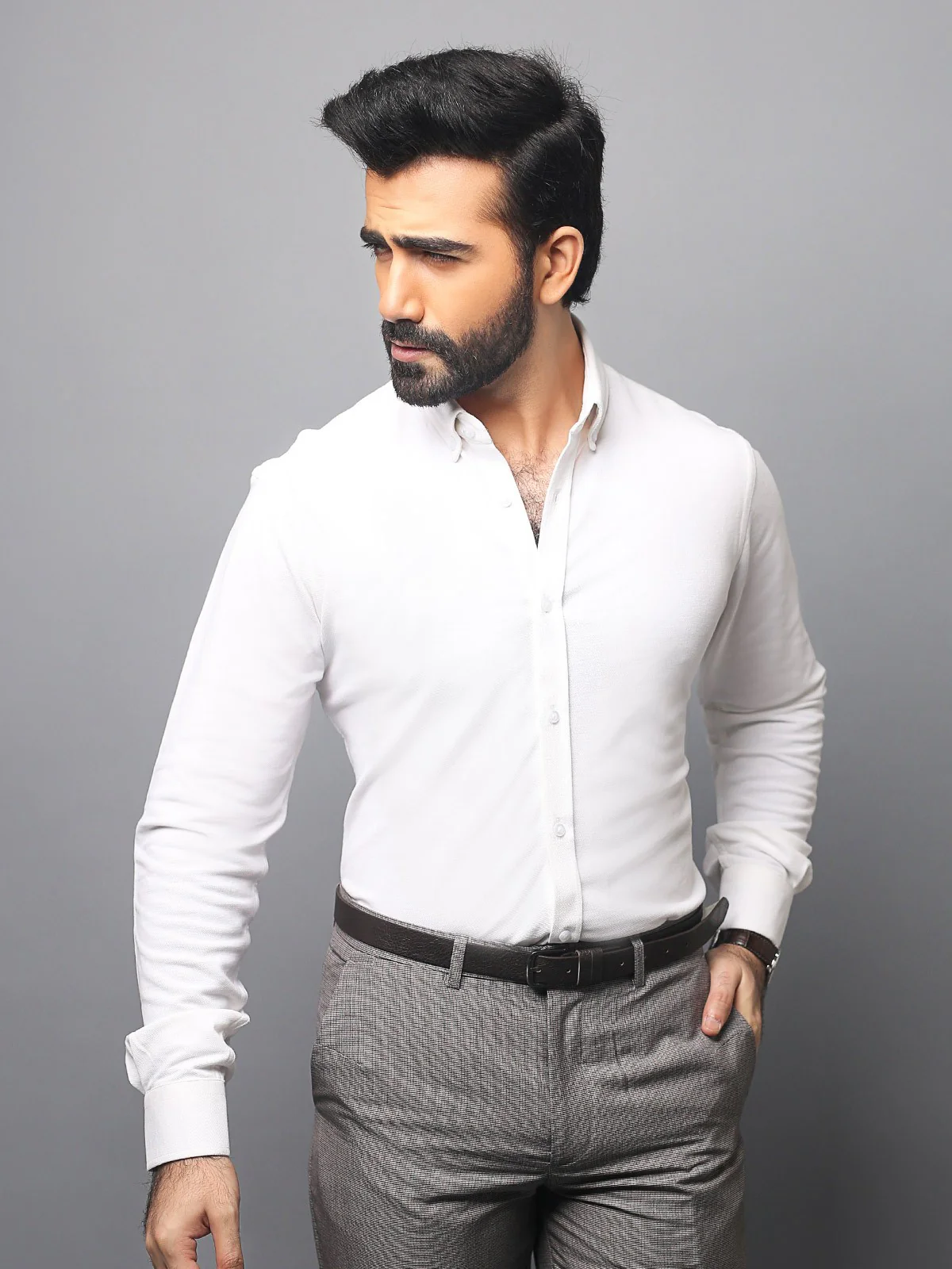 Men's Off White Shirt - EMTSUC18-031 - Image 4