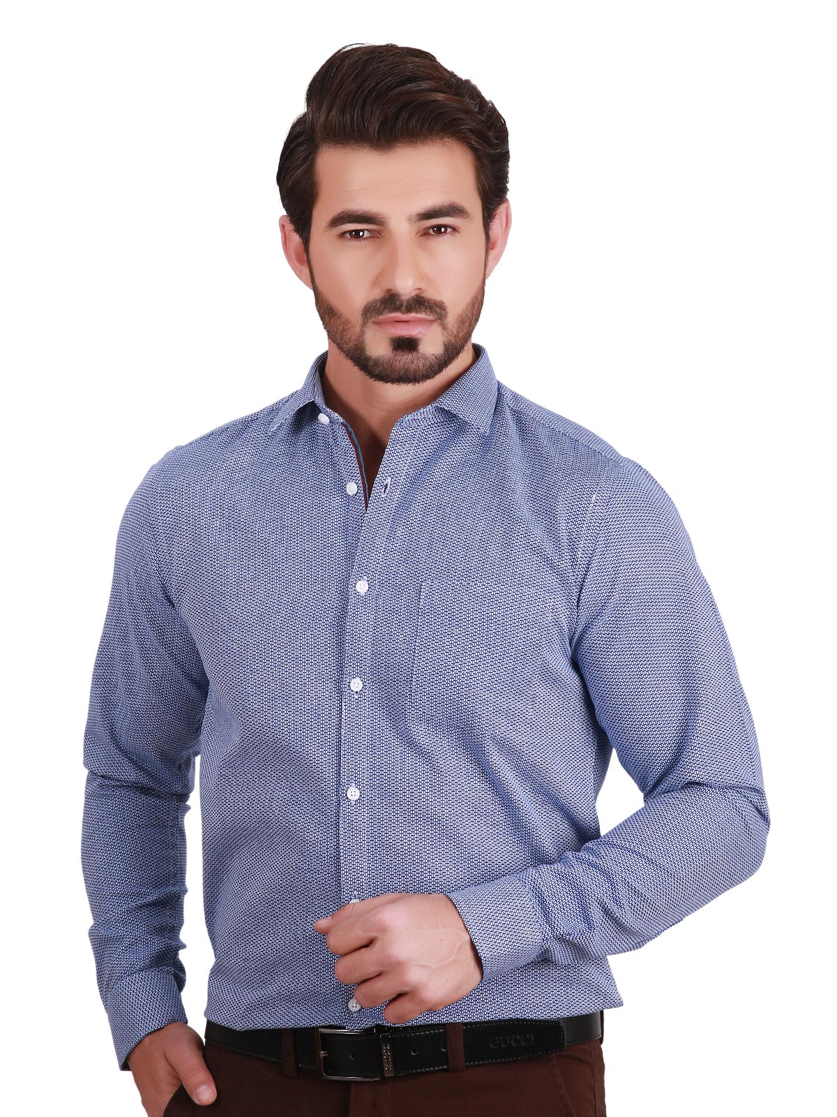 Men's Blue & White Shirt - EMTSUC19-046