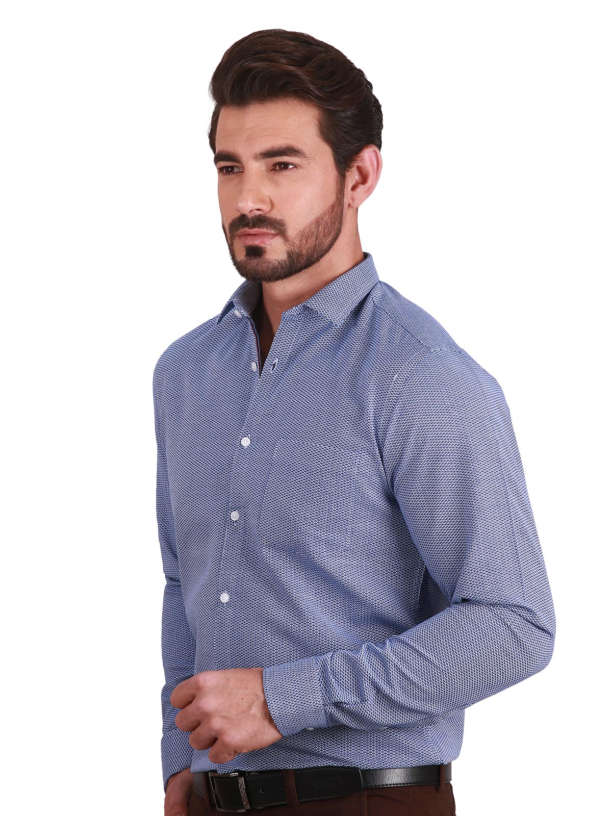 Men's Blue & White Shirt - EMTSUC19-046 - Image 2