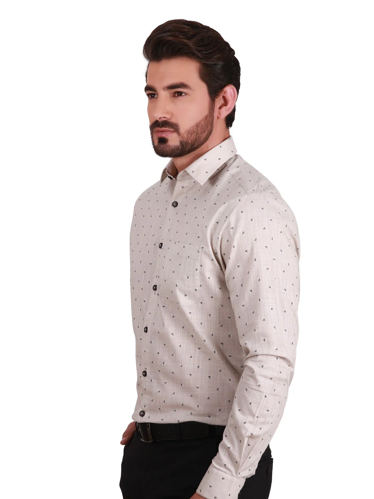 Men's Light Beige Shirt - EMTSUC19-049 - Image 3